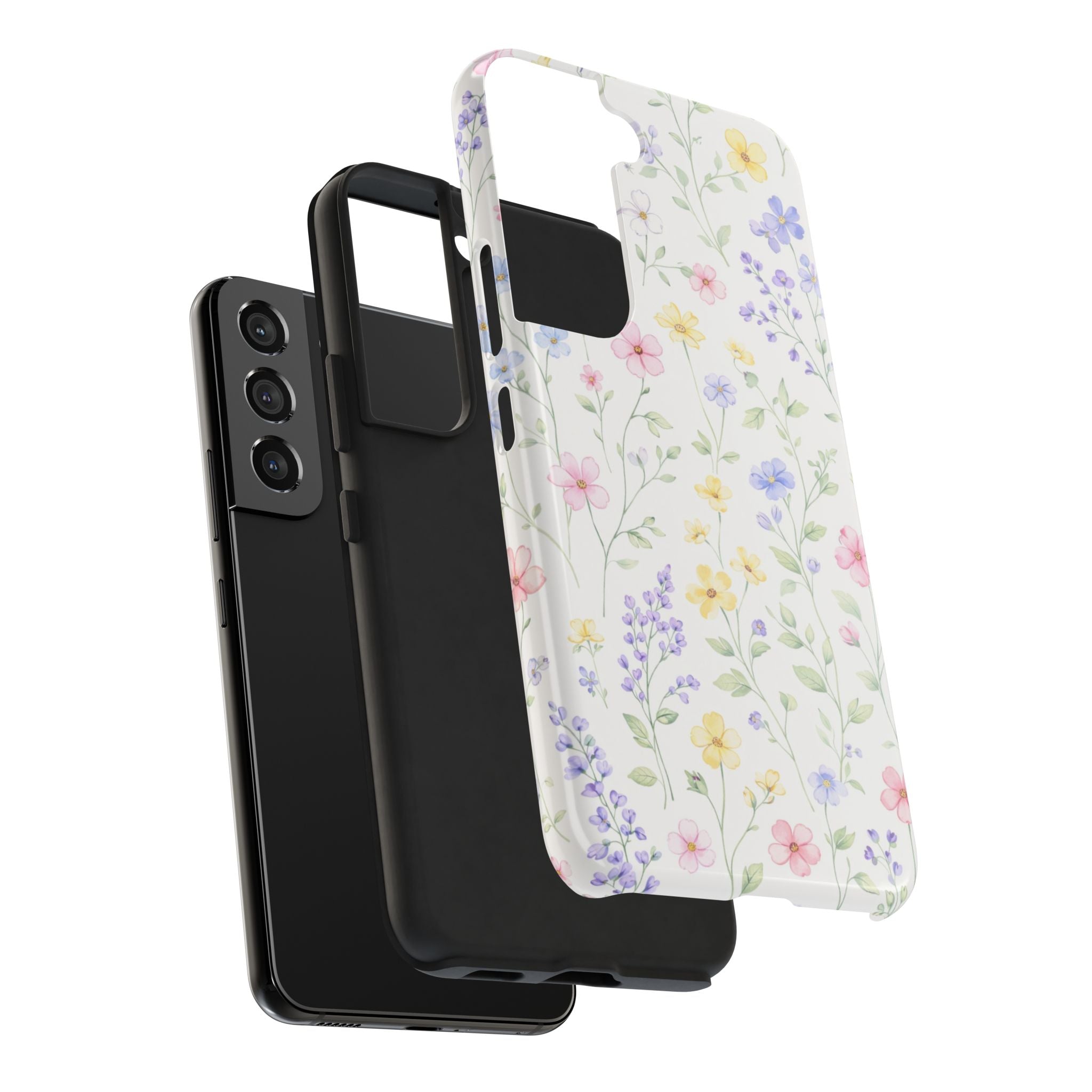 Pastel Wildflower Pattern Tough Samsung Galaxy  Phone Case | Floral Spring Phone Case