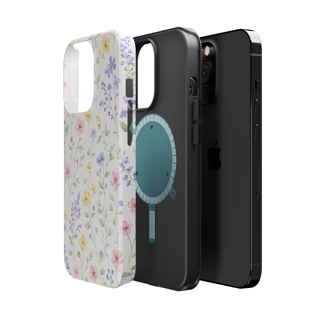 Pastel Wildflower Pattern iPhone Case | Magnetic Impact-Resistant Case