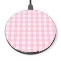 Pink Gingham Wireless Charger
