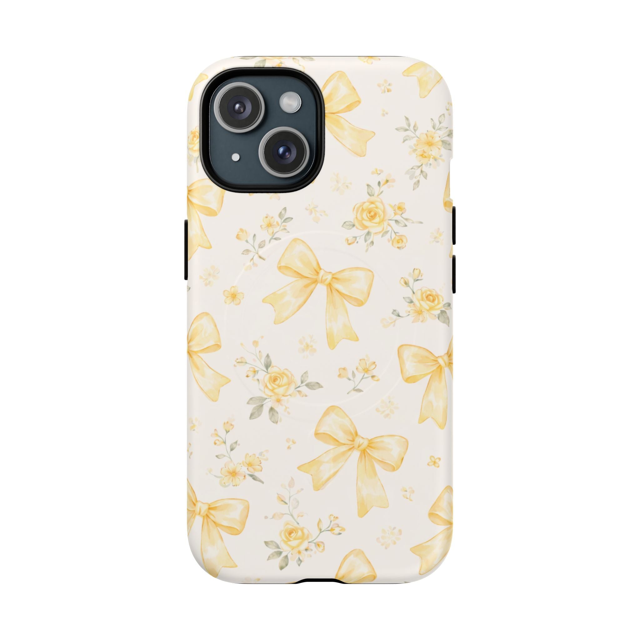 Yellow Rose Bow iPhone Case – MagSafe Compatible