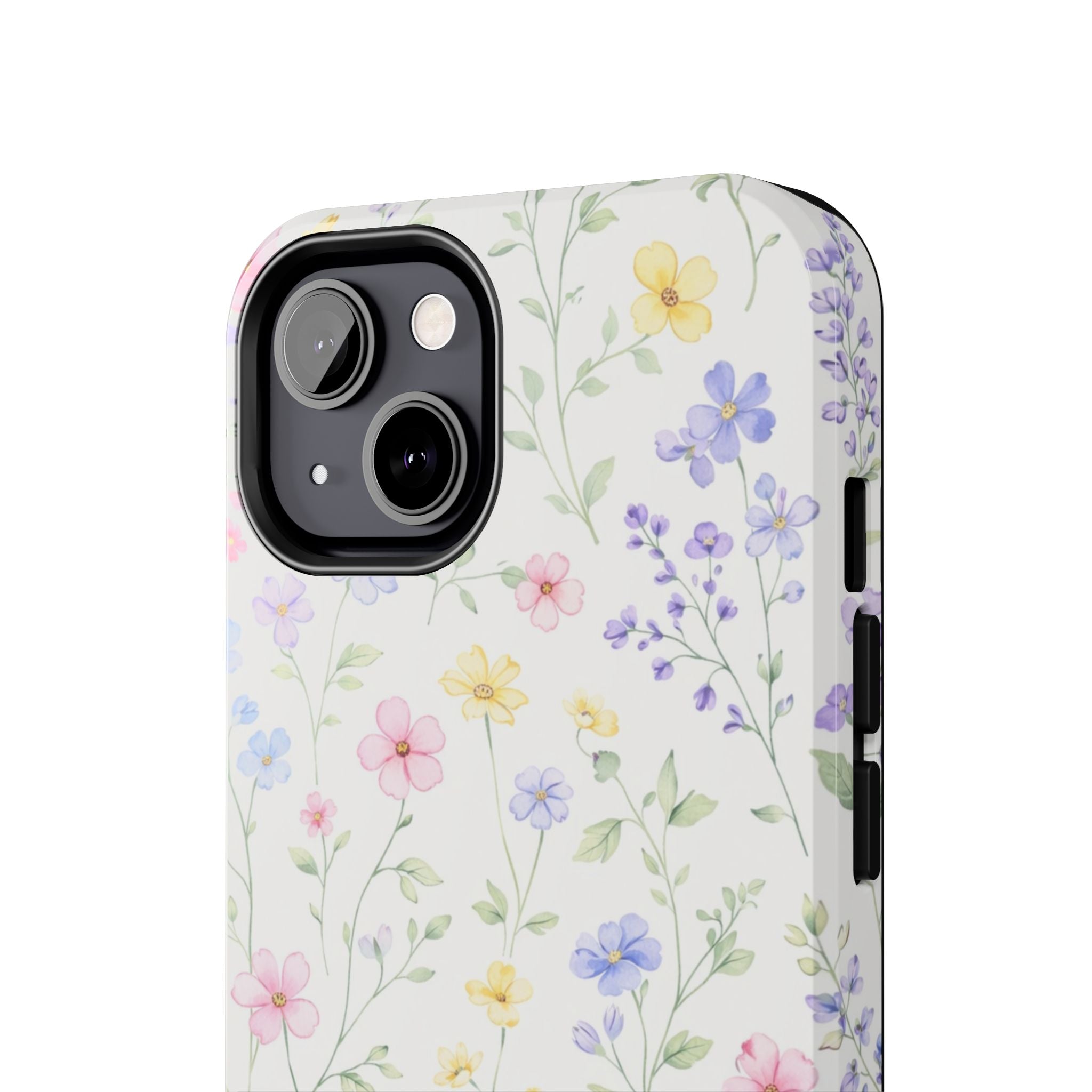 Watercolor Wildflowers Tough iPhone Case | Pastel Floral iPhone Case