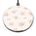 Vintage Peach Rose Bouquet Wireless Charger
