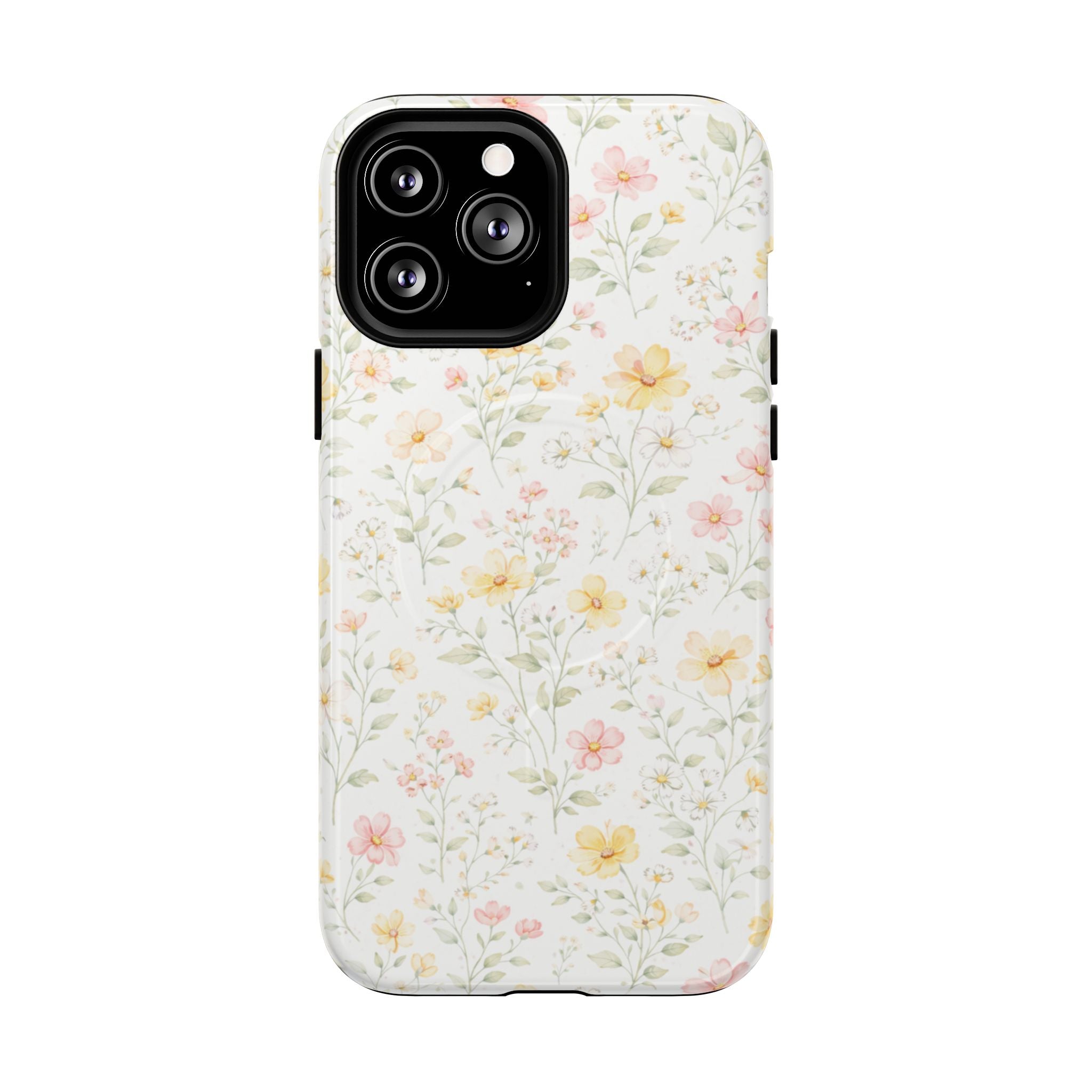 Floral Meadow Tough Magnetic Phone Case | Pastel Wildflower iPhone Cover