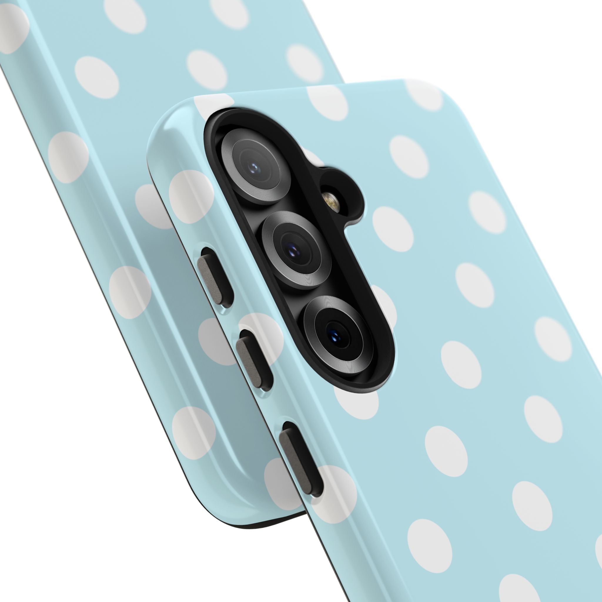Pastel Blue Polka Dot Tough Samsung Case - Cute Protective Phone Cover