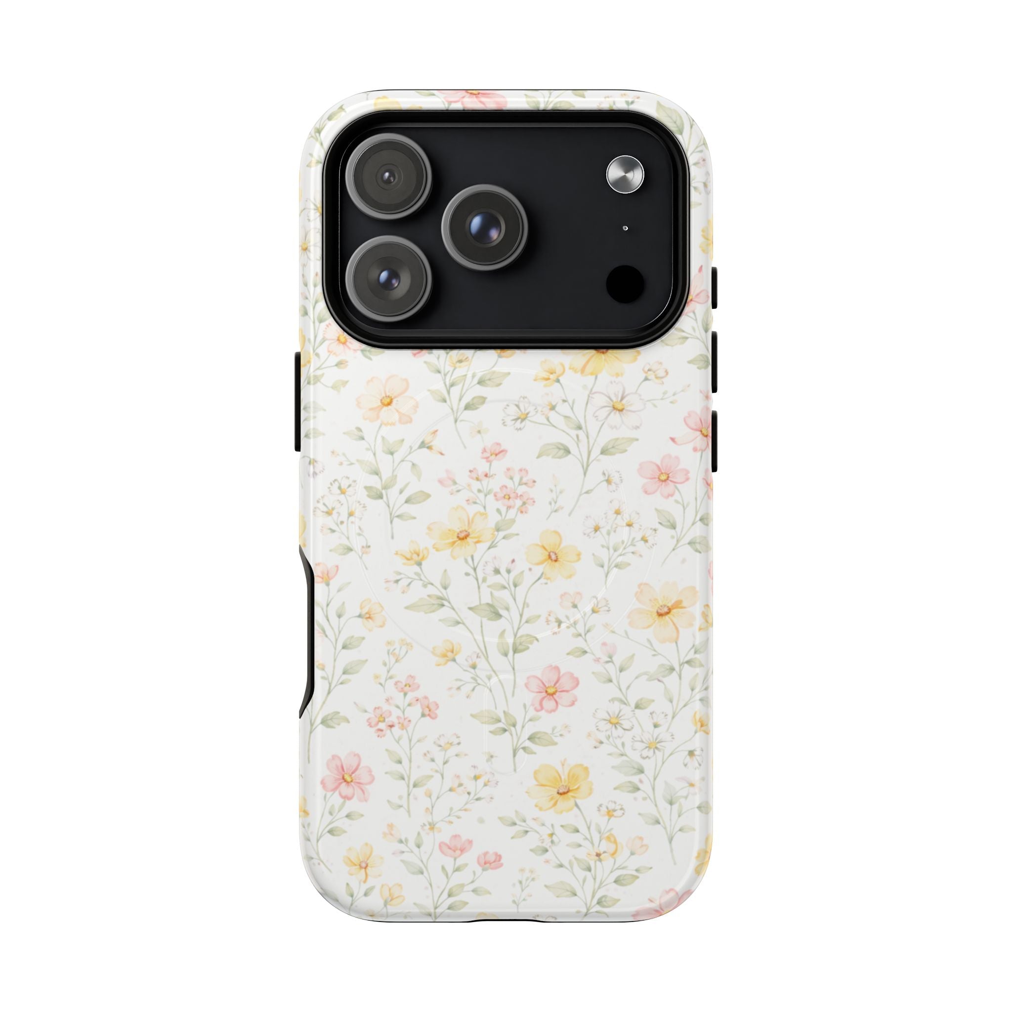 Floral Meadow Tough Magnetic Phone Case | Pastel Wildflower iPhone Cover