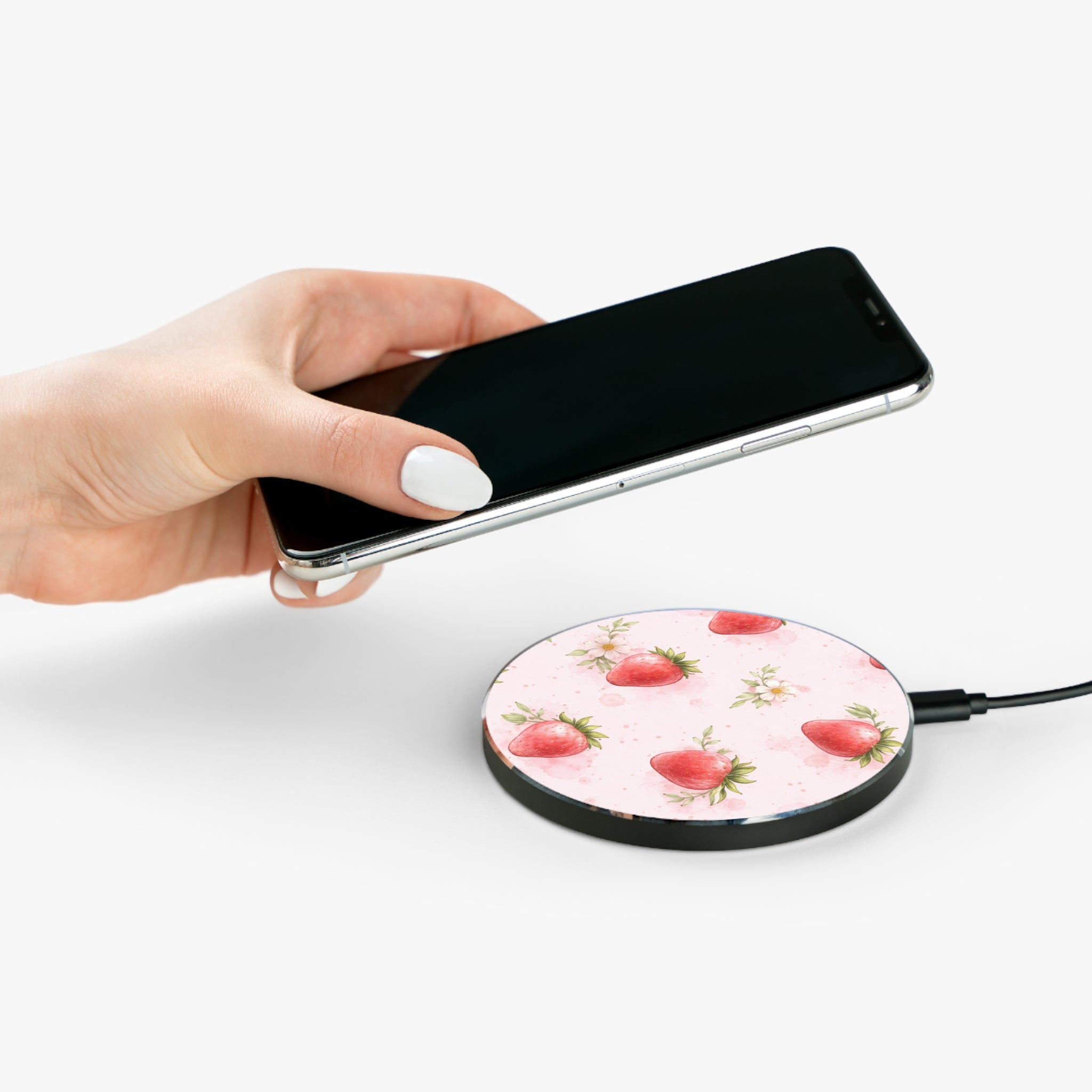 Watercolor Strawberry Wireless Charger