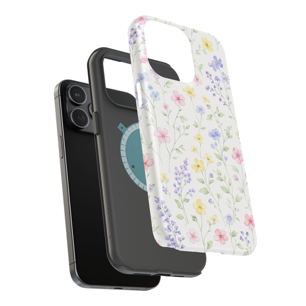 Pastel Wildflower Pattern iPhone Case | Magnetic Impact-Resistant Case