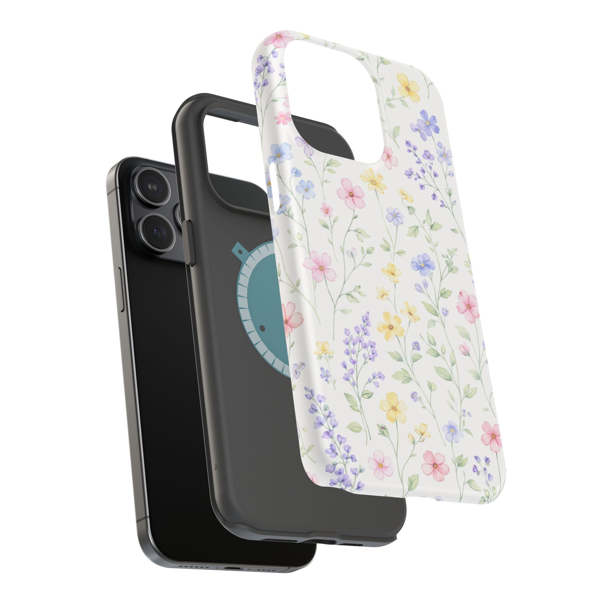 Pastel Wildflower Pattern iPhone Case | Magnetic Impact-Resistant Case