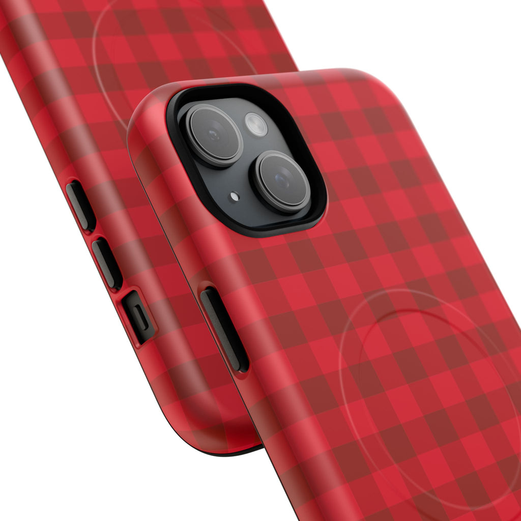 Red Buffalo Plaid iPhone Case – MagSafe Compatible