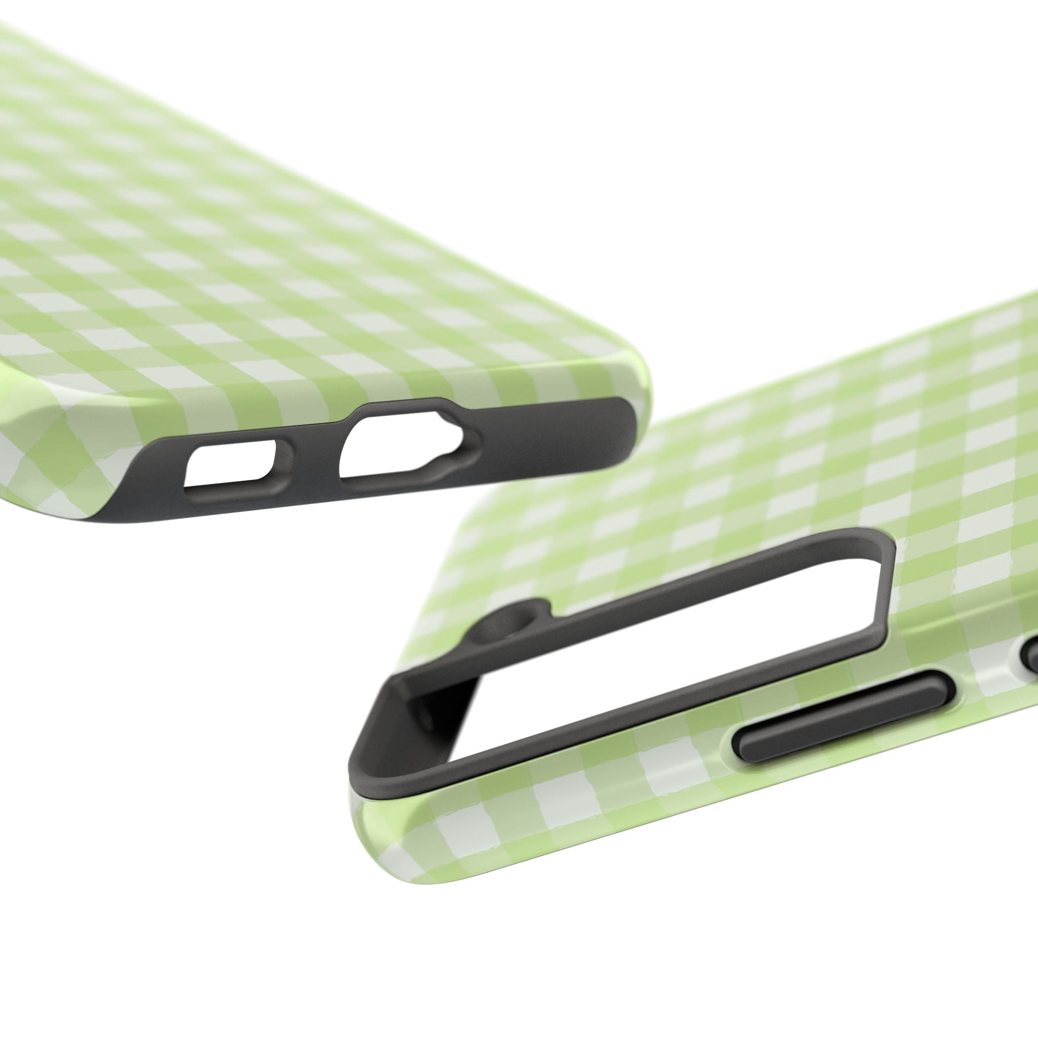 Green Gingham Tough Samsung Case – Pastel Plaid Protective Cover