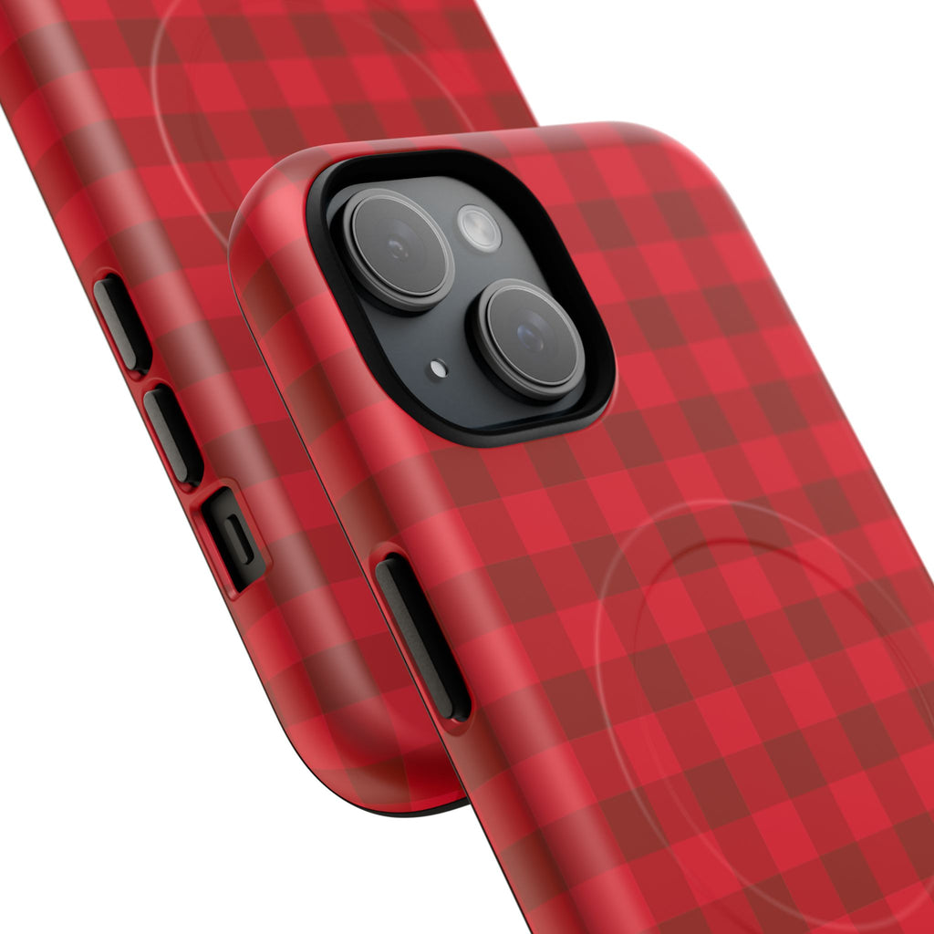 Red Buffalo Plaid iPhone Case – MagSafe Compatible