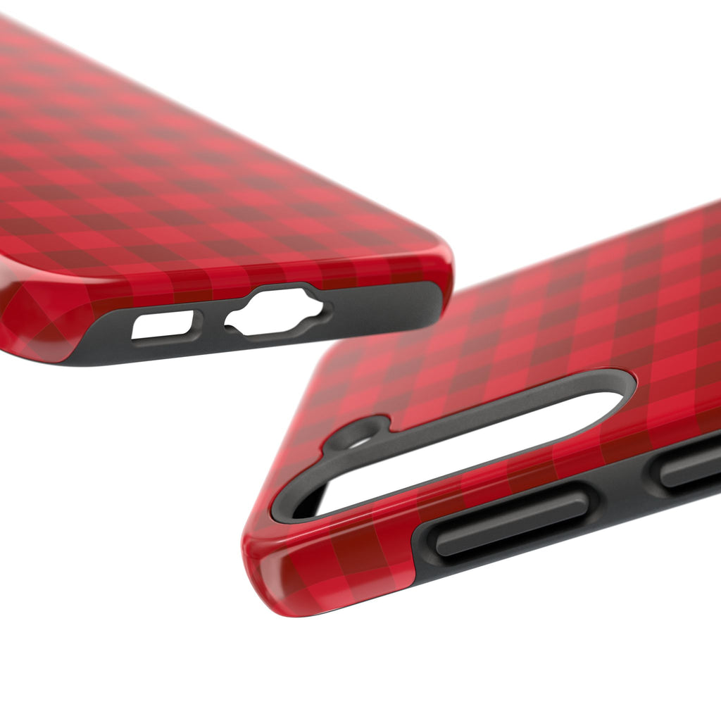 Red Buffalo Plaid Tough Samsung Case - Durable Protective Check Pattern Cover