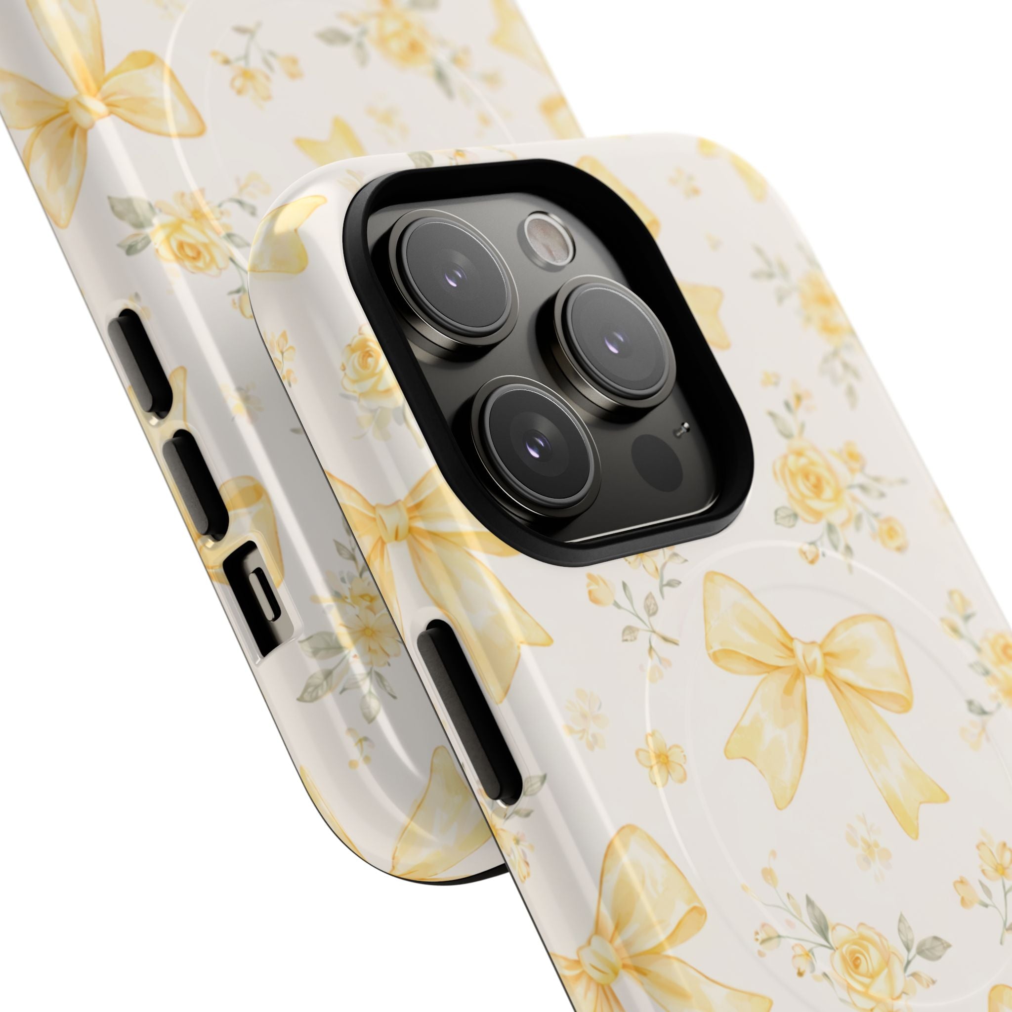 Yellow Rose Bow iPhone Case – MagSafe Compatible