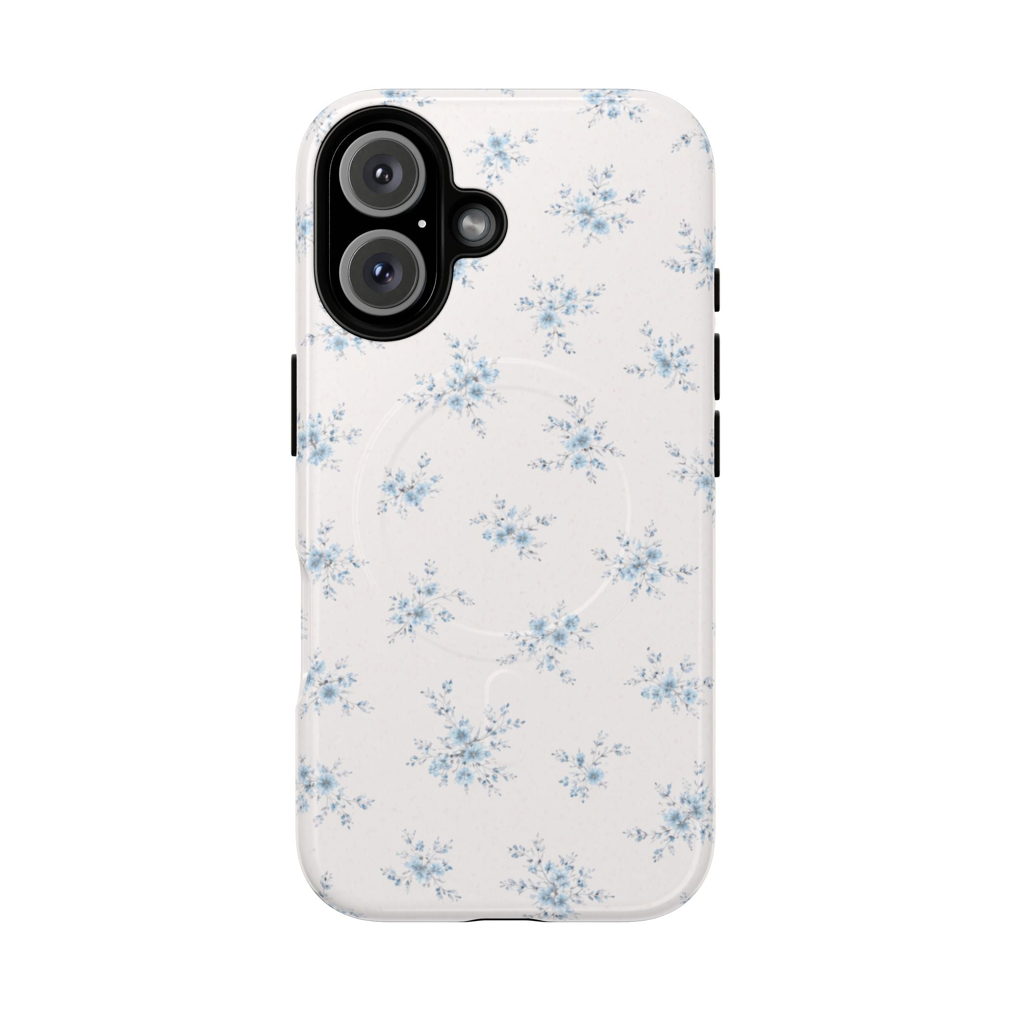 Floral Blue Sprig iPhone Case – MagSafe Compatible