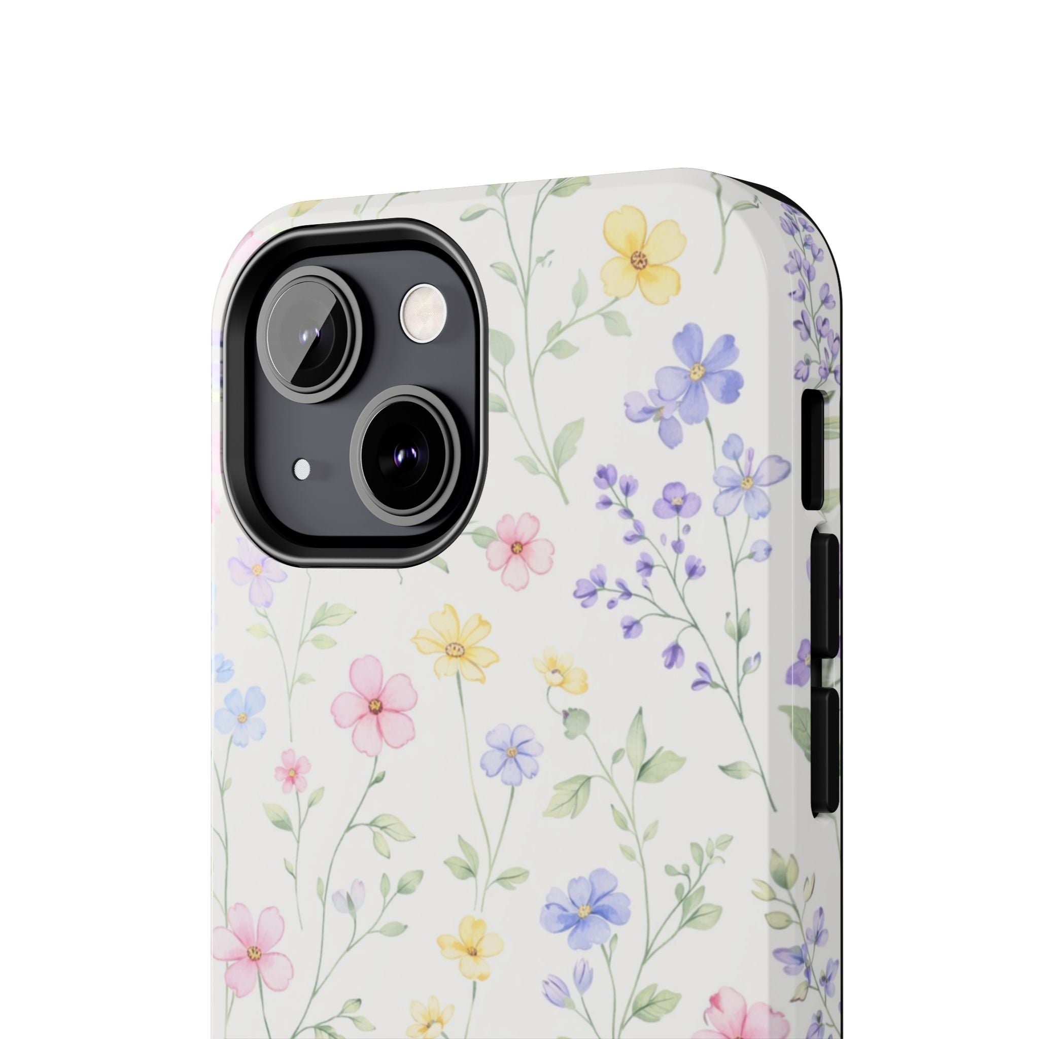 Watercolor Wildflowers Tough iPhone Case | Pastel Floral iPhone Case
