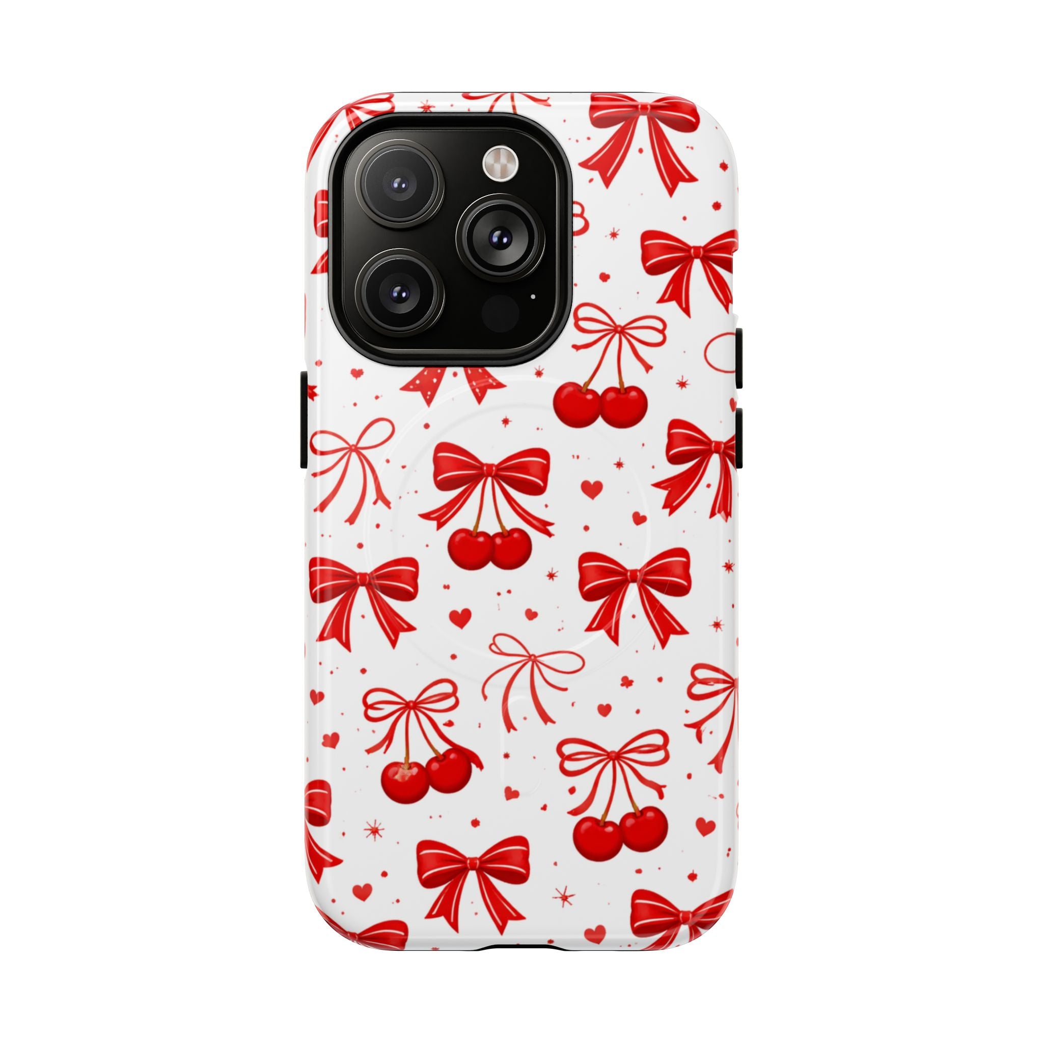 Cherry Bow iPhone Case – MagSafe Compatible