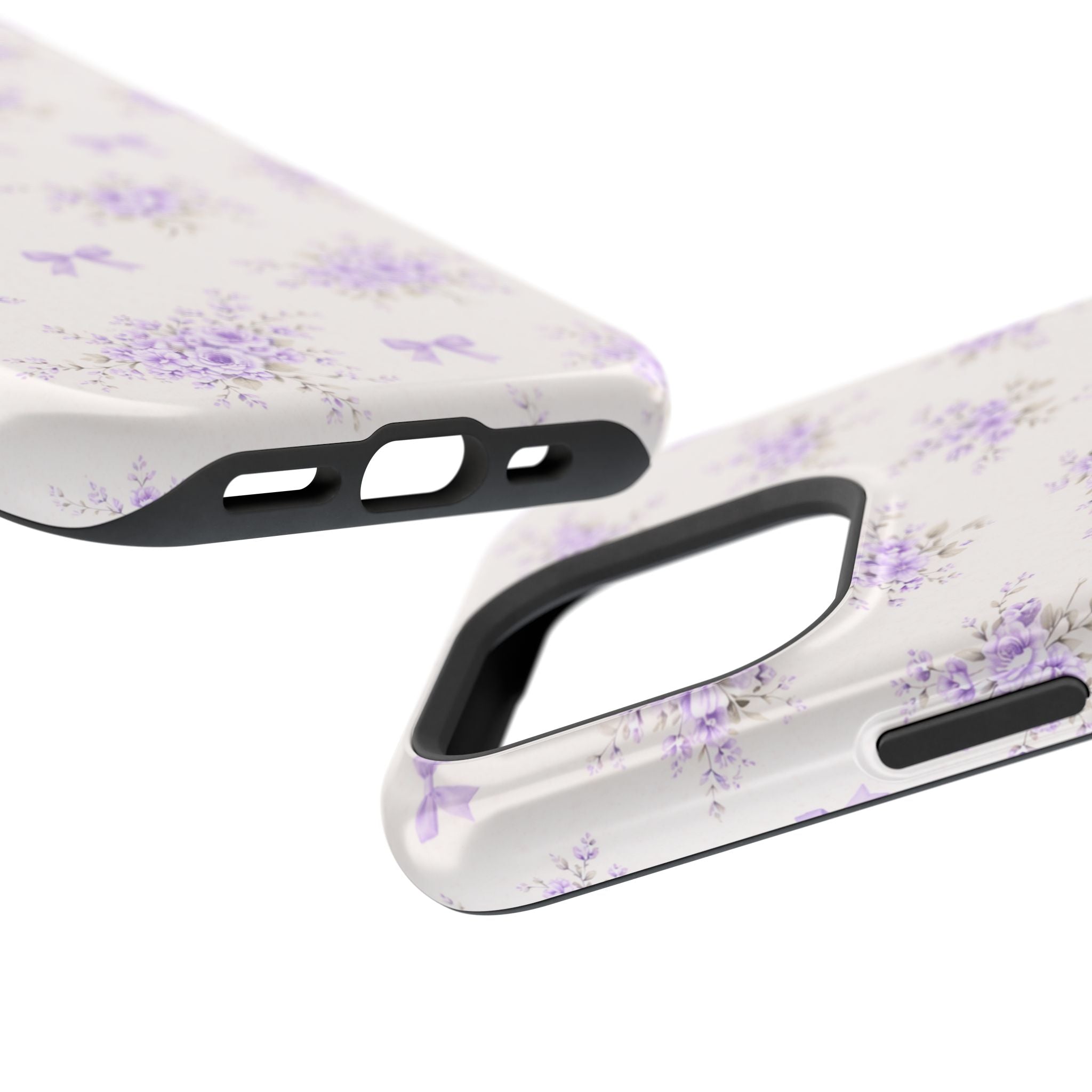 Lavender Bouquet Pattern iPhone Case | Magnetic Impact-Resistant Case