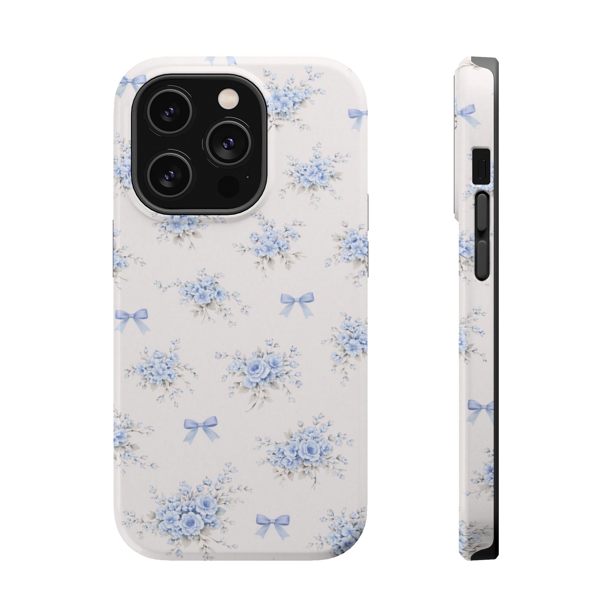 Blue Floral Bouquet iPhone Case | Magnetic Impact-Resistant Case