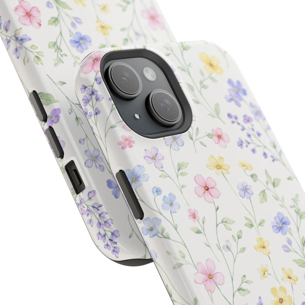 Pastel Wildflower Pattern iPhone Case | Magnetic Impact-Resistant Case