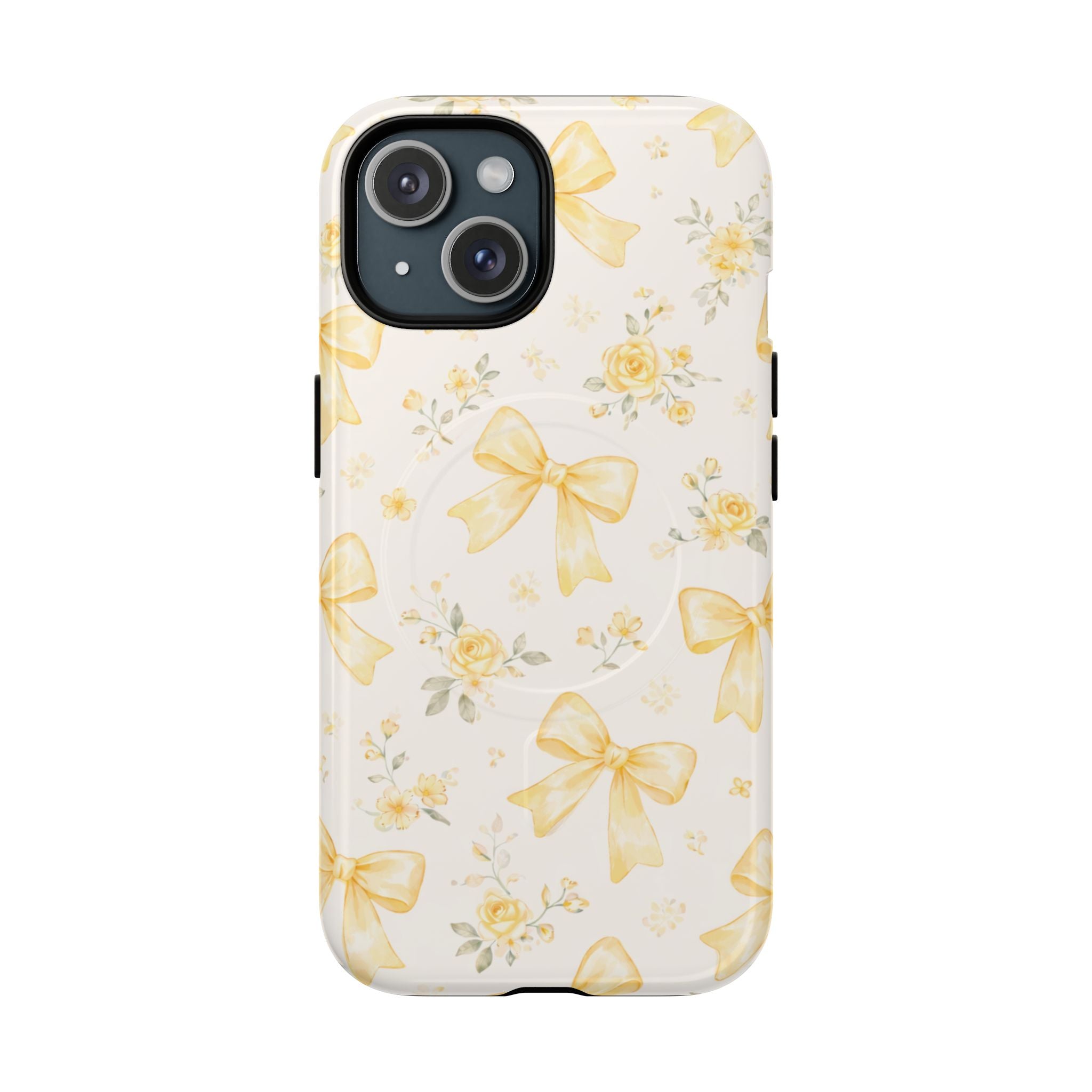 Yellow Rose Bow iPhone Case – MagSafe Compatible