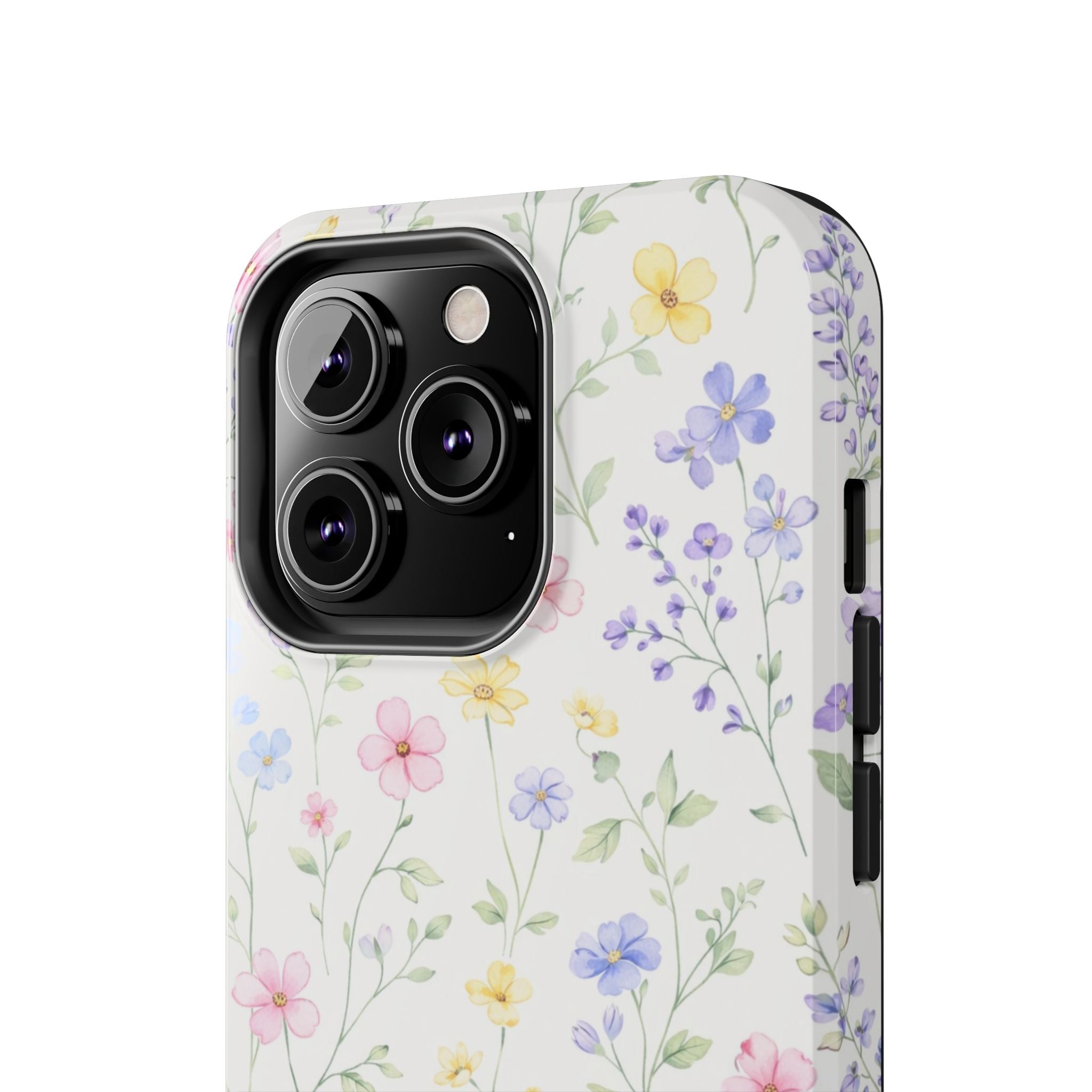 Watercolor Wildflowers Tough iPhone Case | Pastel Floral iPhone Case
