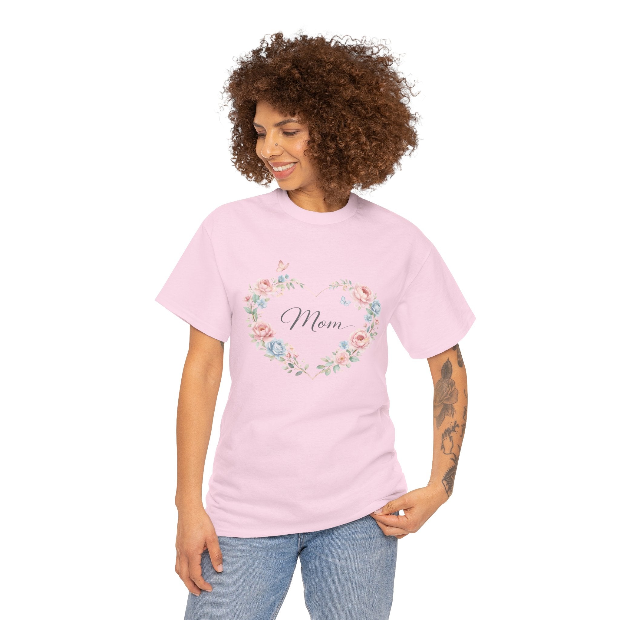 Mom Floral Heart T-Shirt — Mother’s Day Gift Tee
