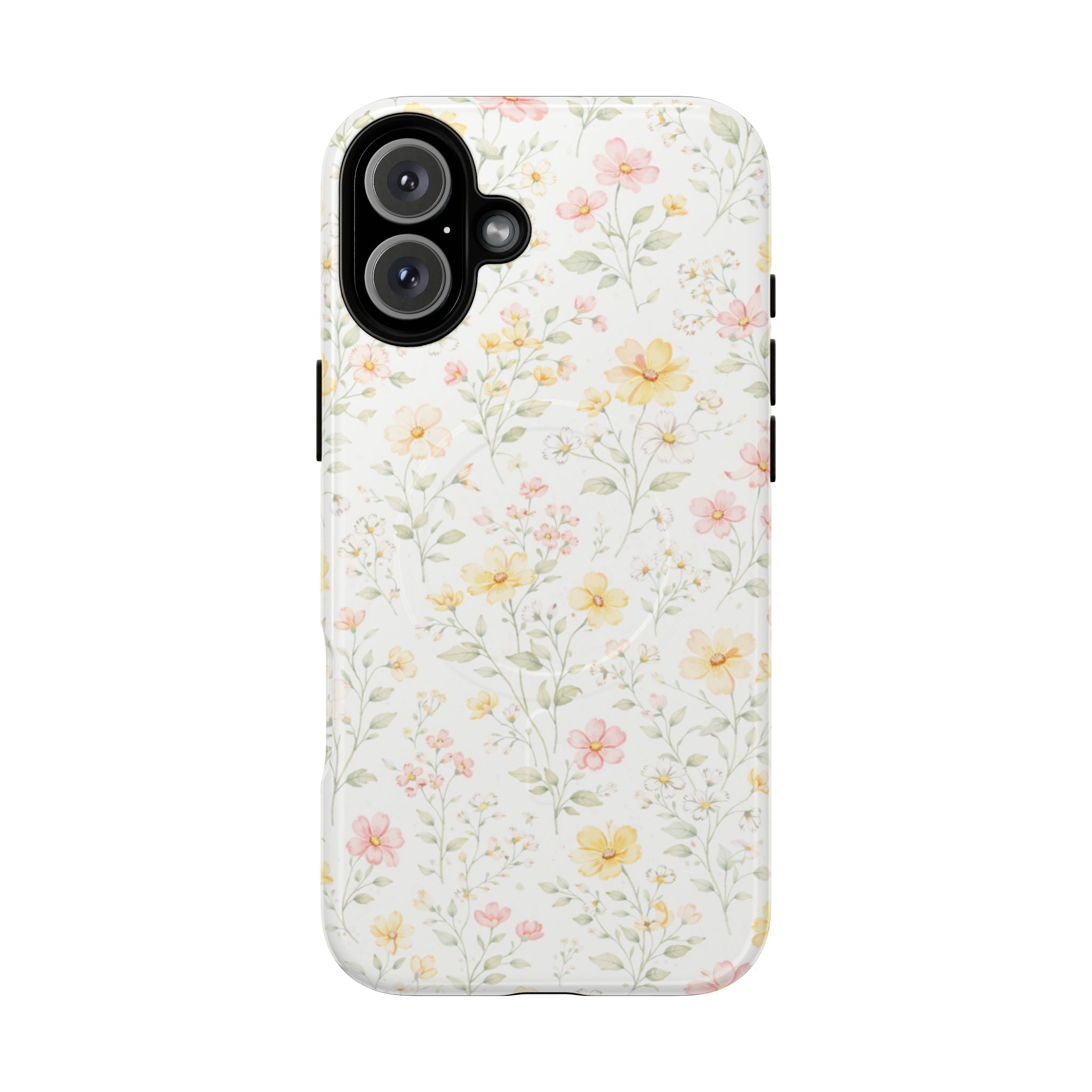 Floral Meadow Tough Magnetic Phone Case | Pastel Wildflower iPhone Cover