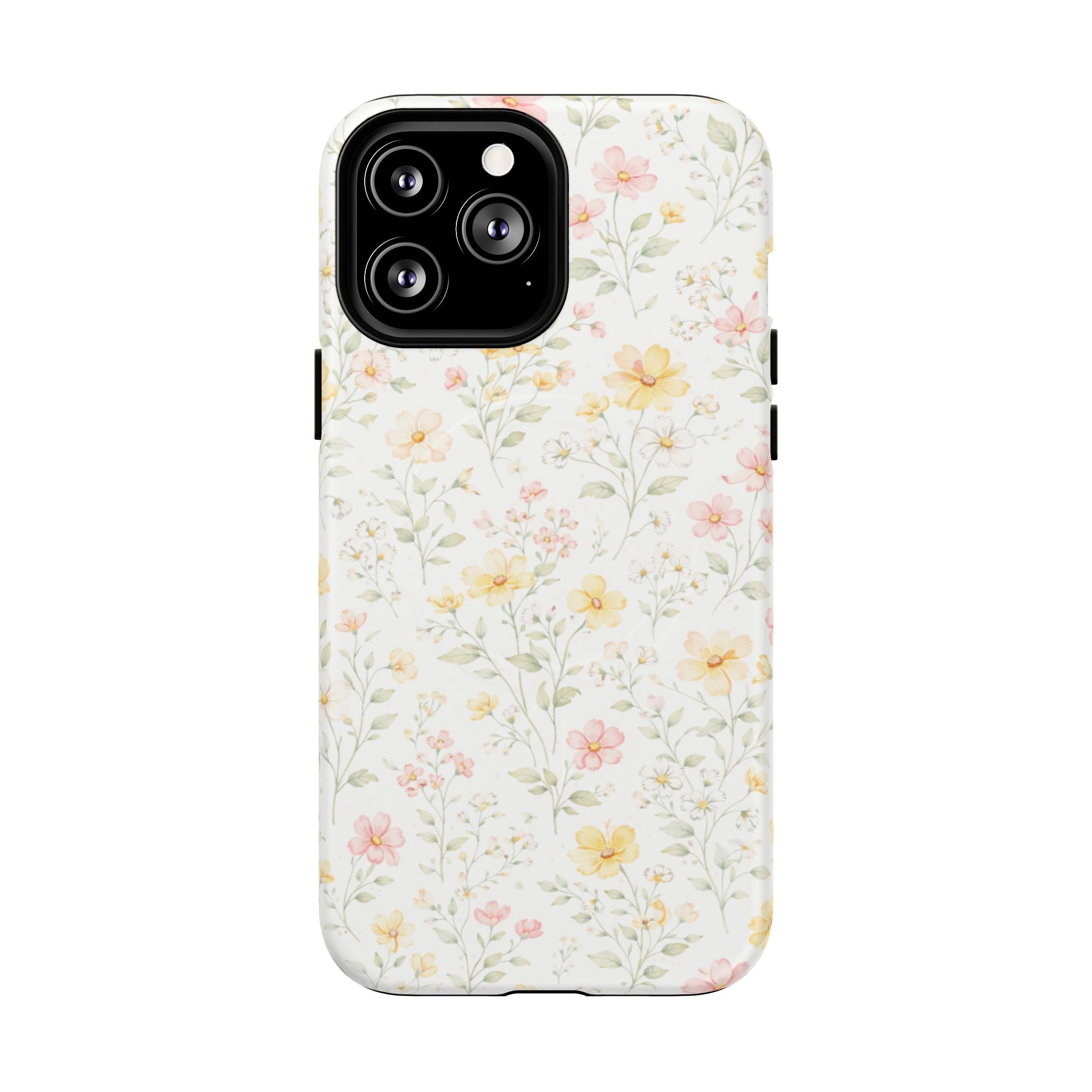 Floral Meadow Tough Magnetic Phone Case | Pastel Wildflower iPhone Cover