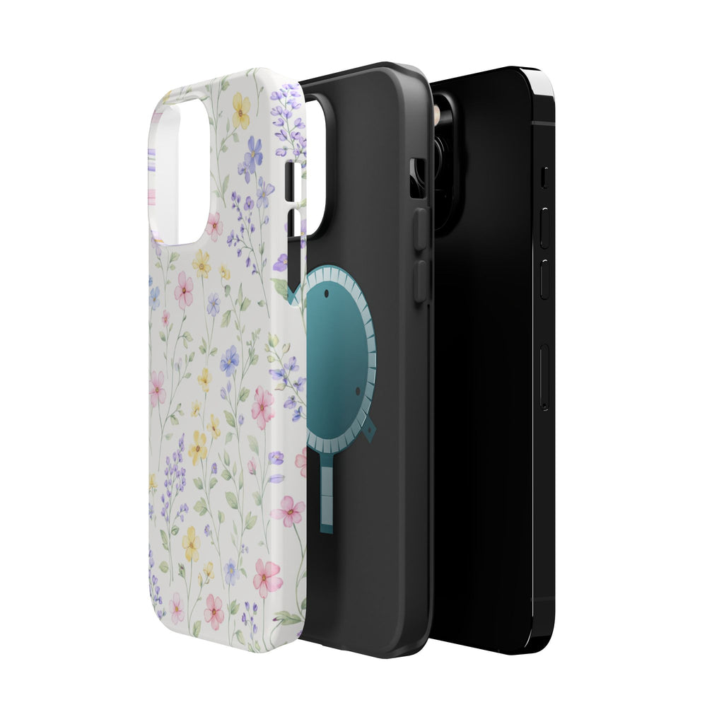 Pastel Wildflower Pattern iPhone Case | Magnetic Impact-Resistant Case