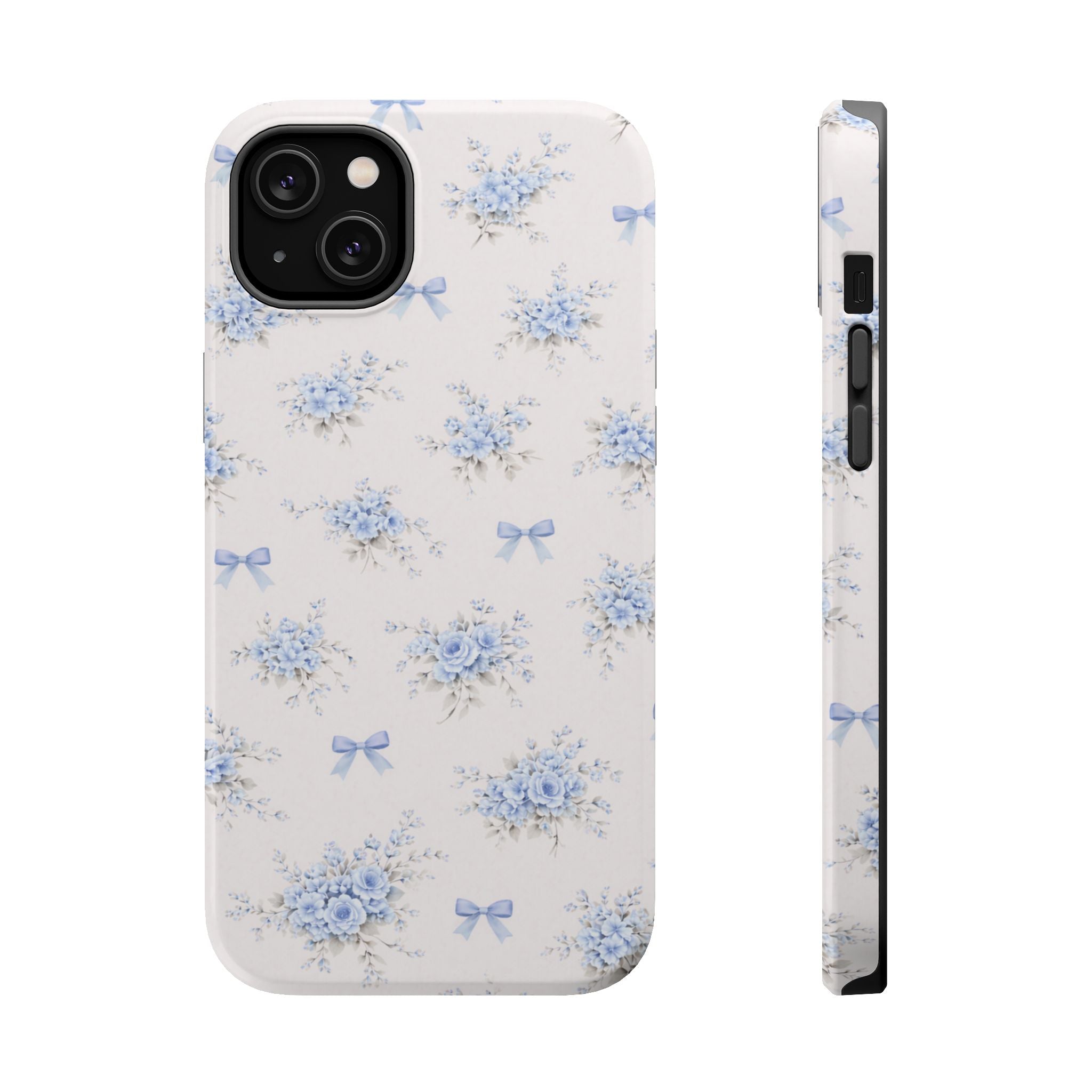 Blue Floral Bouquet iPhone Case | Magnetic Impact-Resistant Case