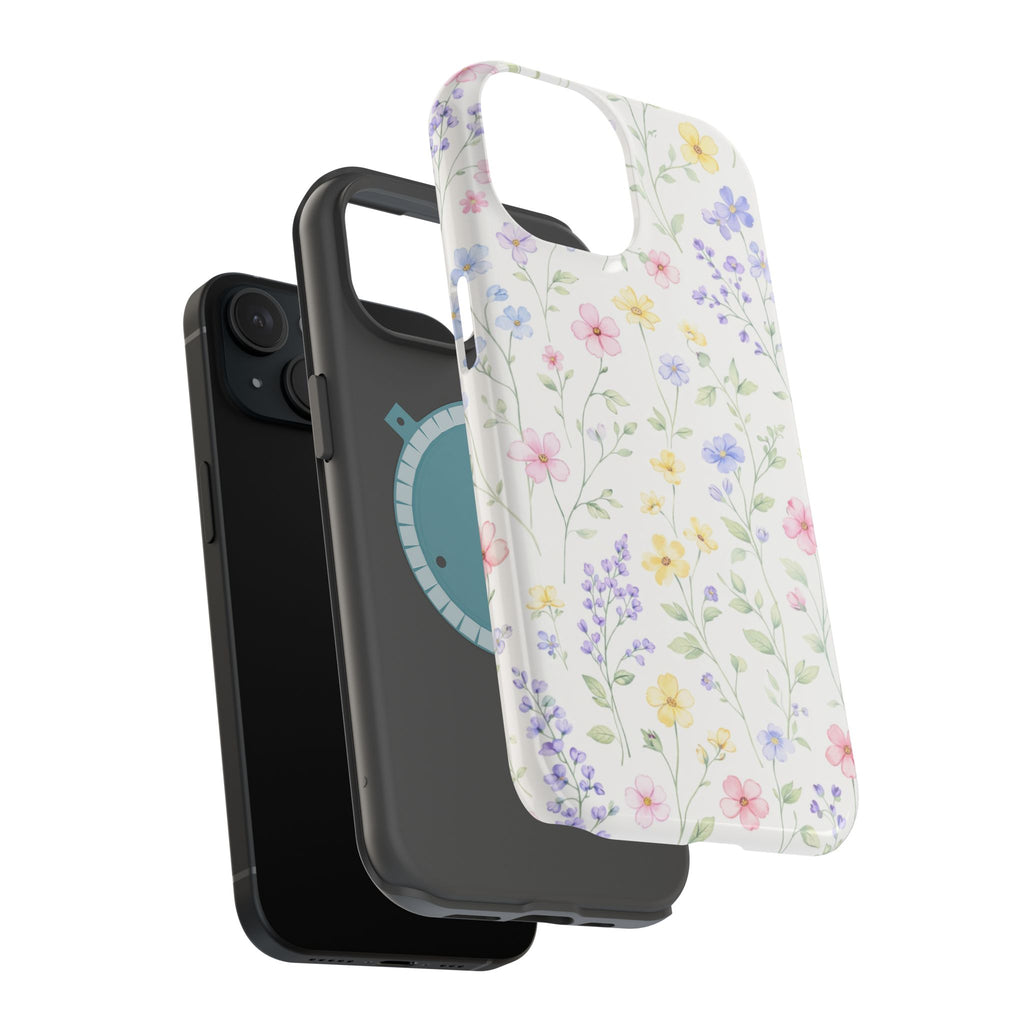 Pastel Wildflower Pattern iPhone Case | Magnetic Impact-Resistant Case