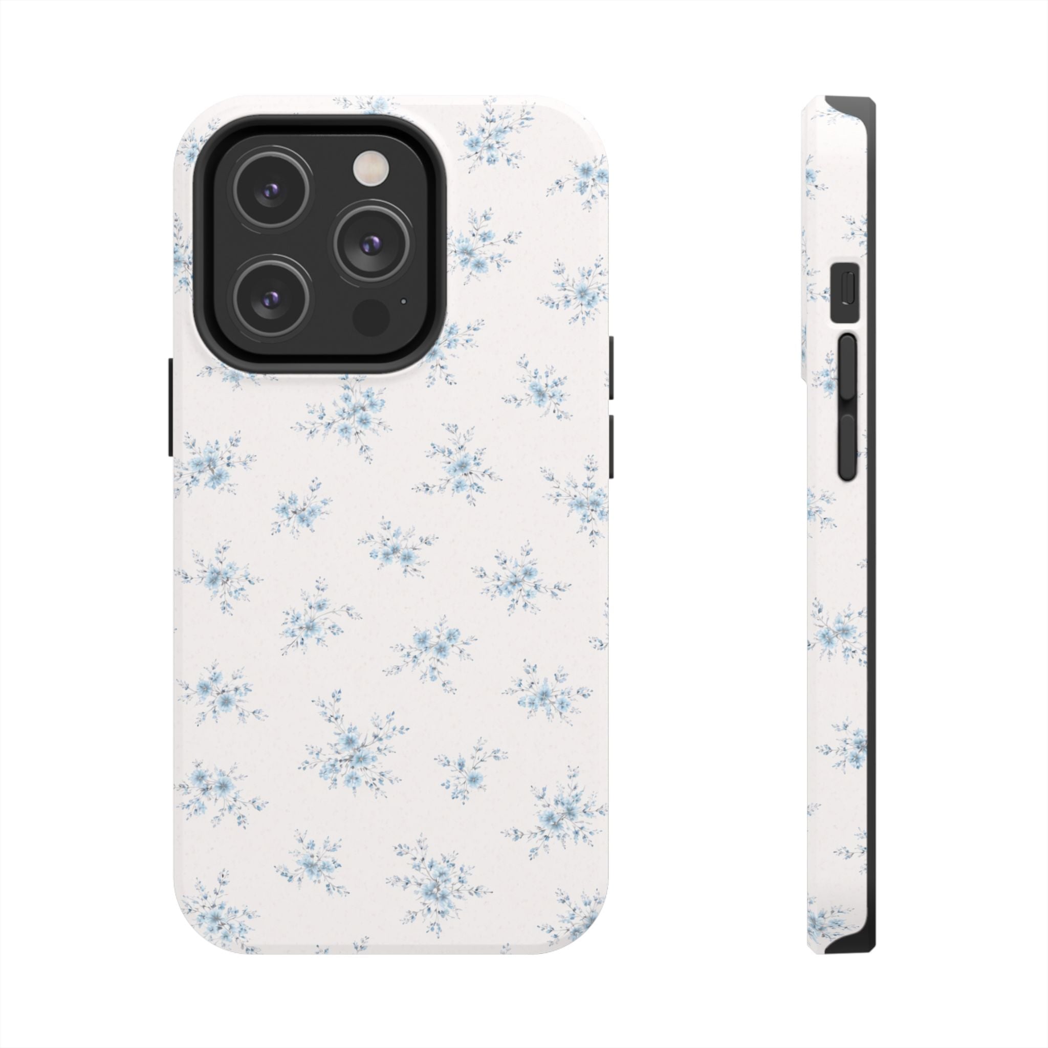 Blue Floral Sprig iPhone Case | Tough Phone Case