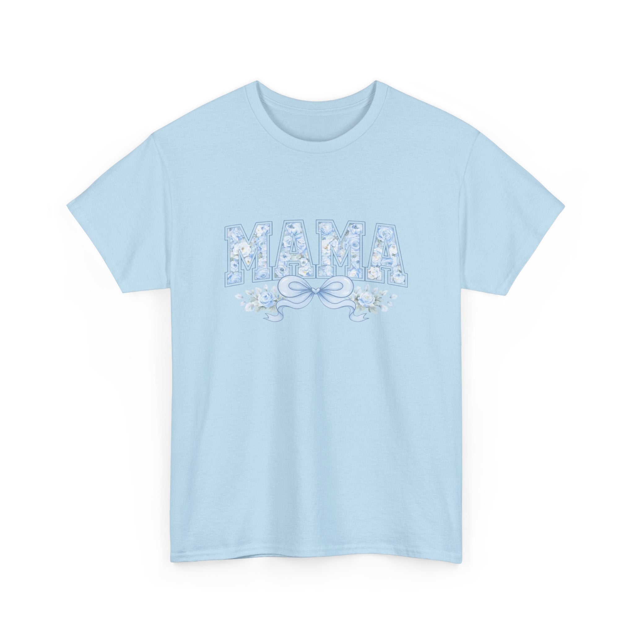 Mama Floral Tee — Blue 'MAMA' Mother's Day T‑Shirt