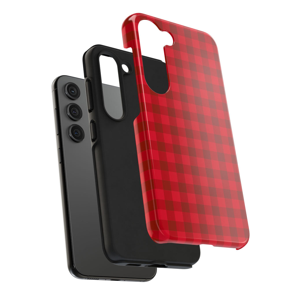 Red Buffalo Plaid Tough Samsung Case - Durable Protective Check Pattern Cover