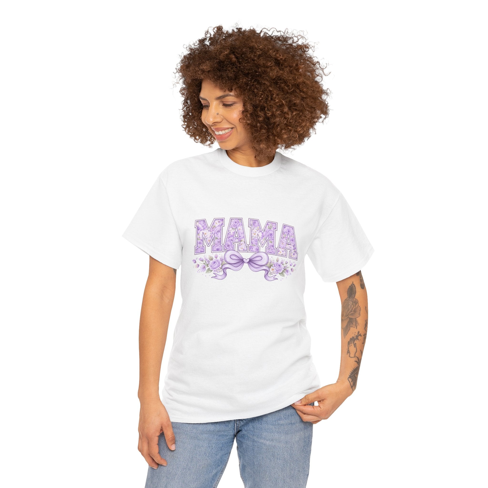 Mama Floral Tee — Lavender 'MAMA' Mother's Day Shirt