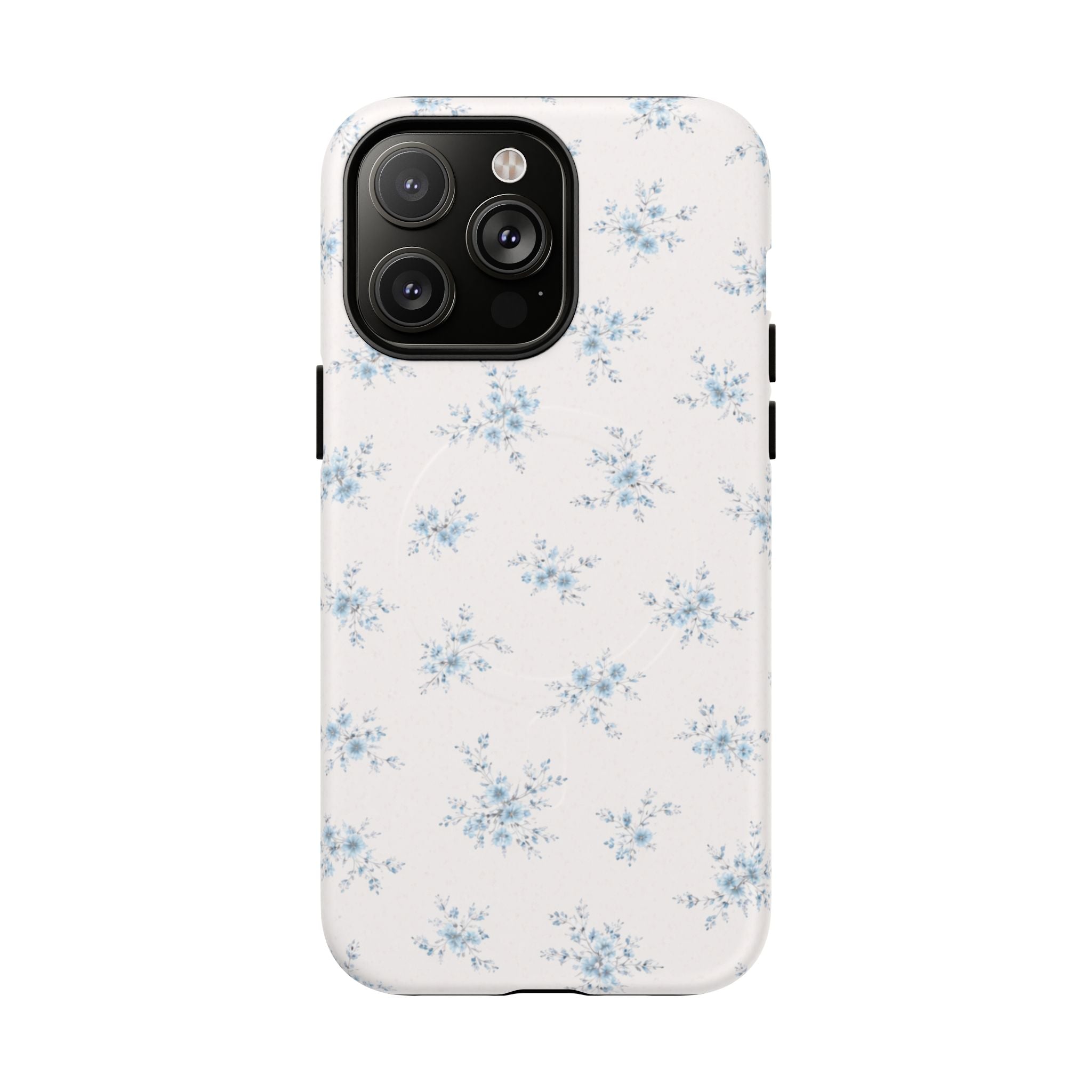 Floral Blue Sprig iPhone Case – MagSafe Compatible