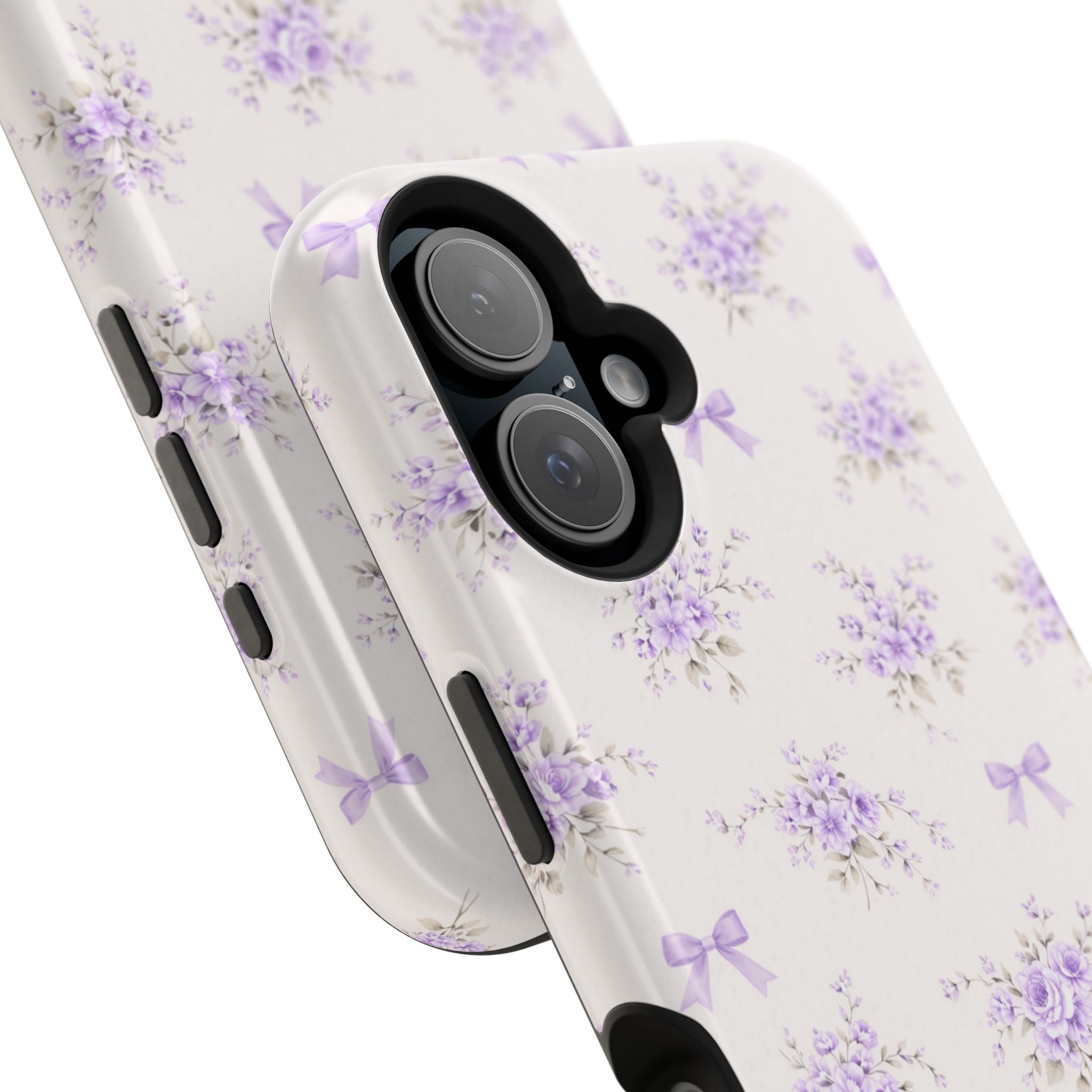 Lavender Bouquet Pattern iPhone Case | Magnetic Impact-Resistant Case