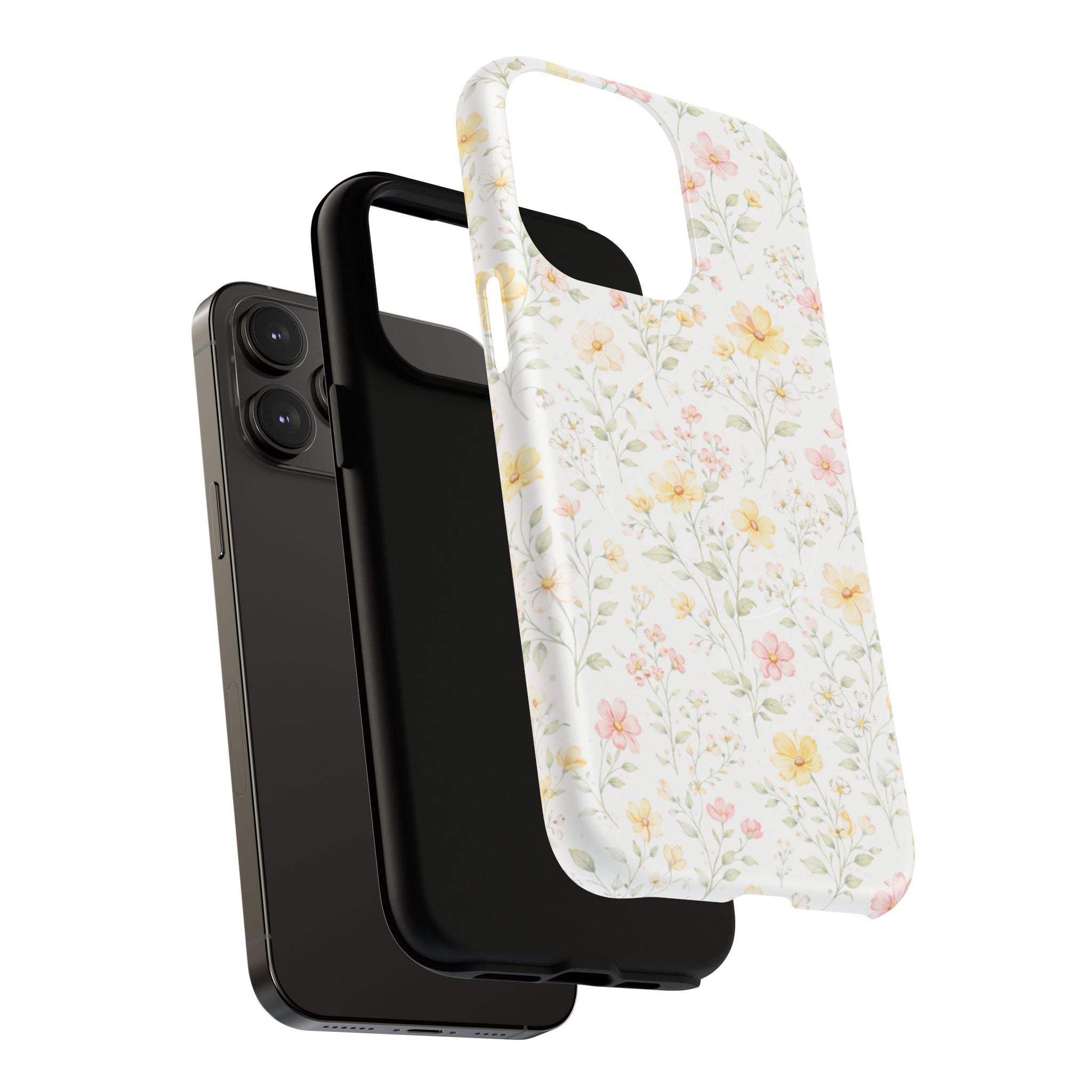 Floral Meadow Tough Magnetic Phone Case | Pastel Wildflower iPhone Cover