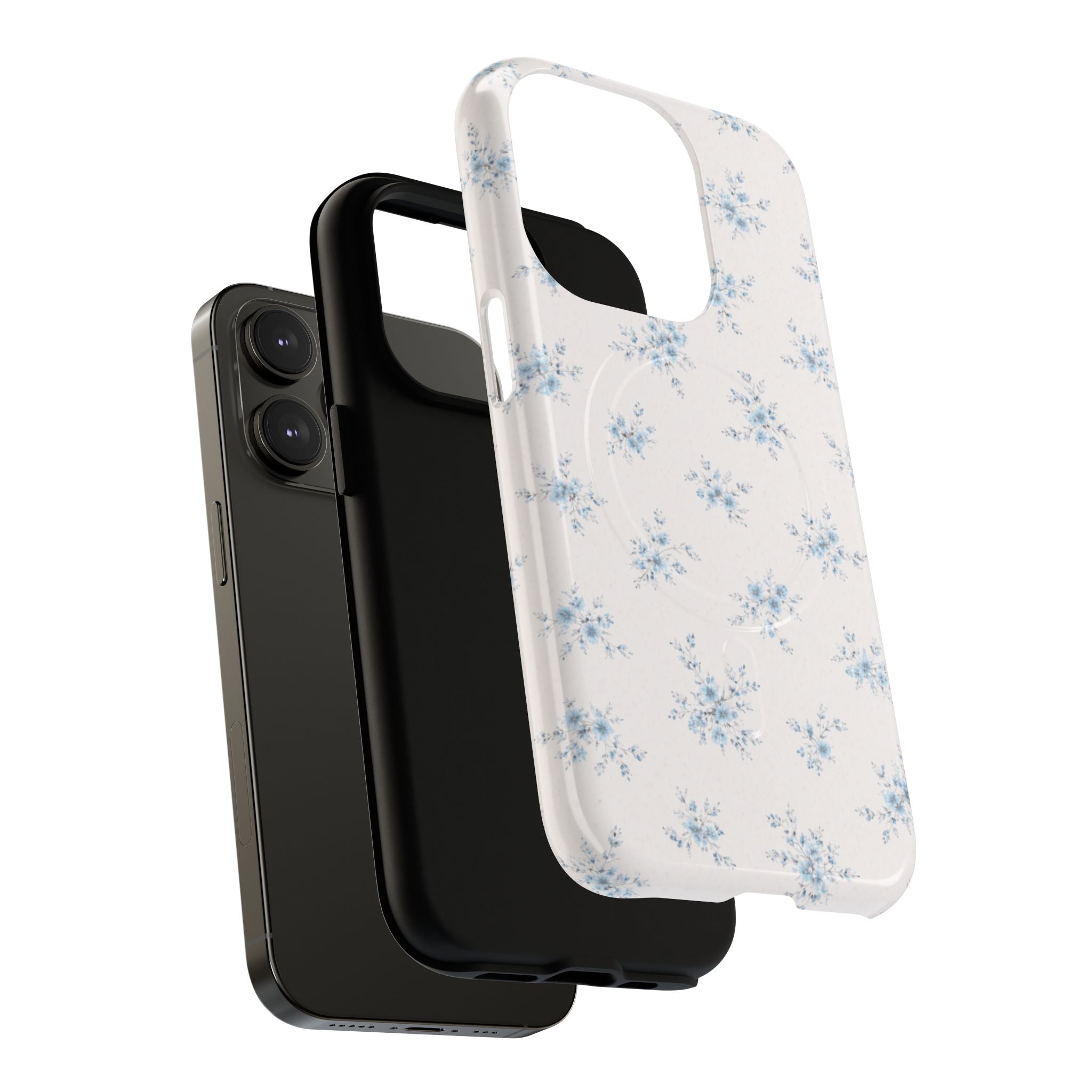 Floral Blue Sprig iPhone Case – MagSafe Compatible