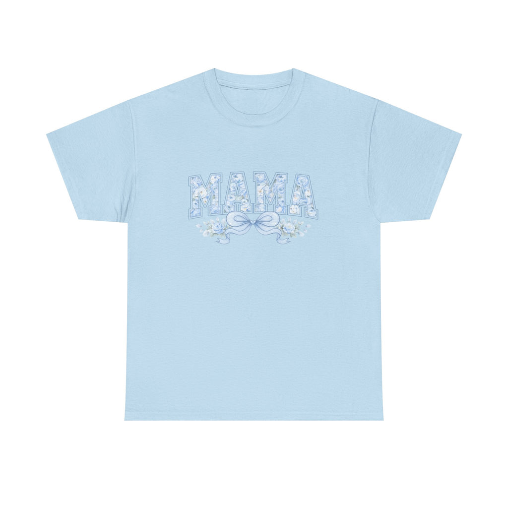 Mama Floral Tee — Blue 'MAMA' Mother's Day T‑Shirt