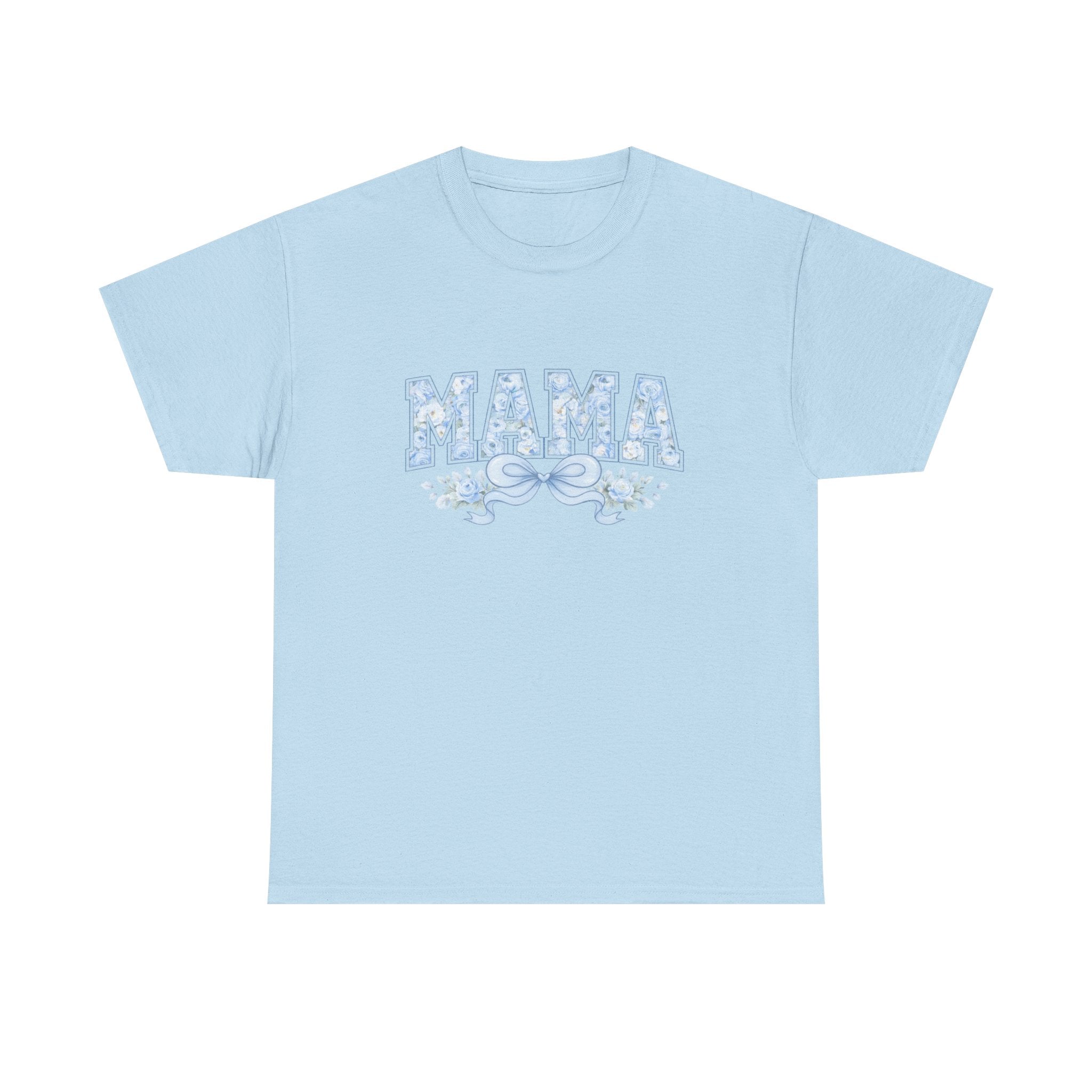 Mama Floral Tee — Blue 'MAMA' Mother's Day T‑Shirt