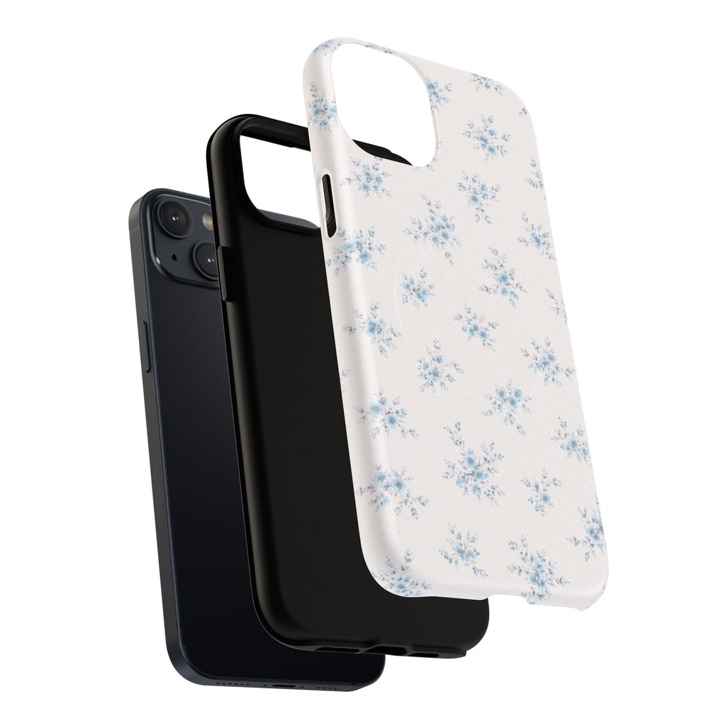 Floral Blue Sprig iPhone Case – MagSafe Compatible
