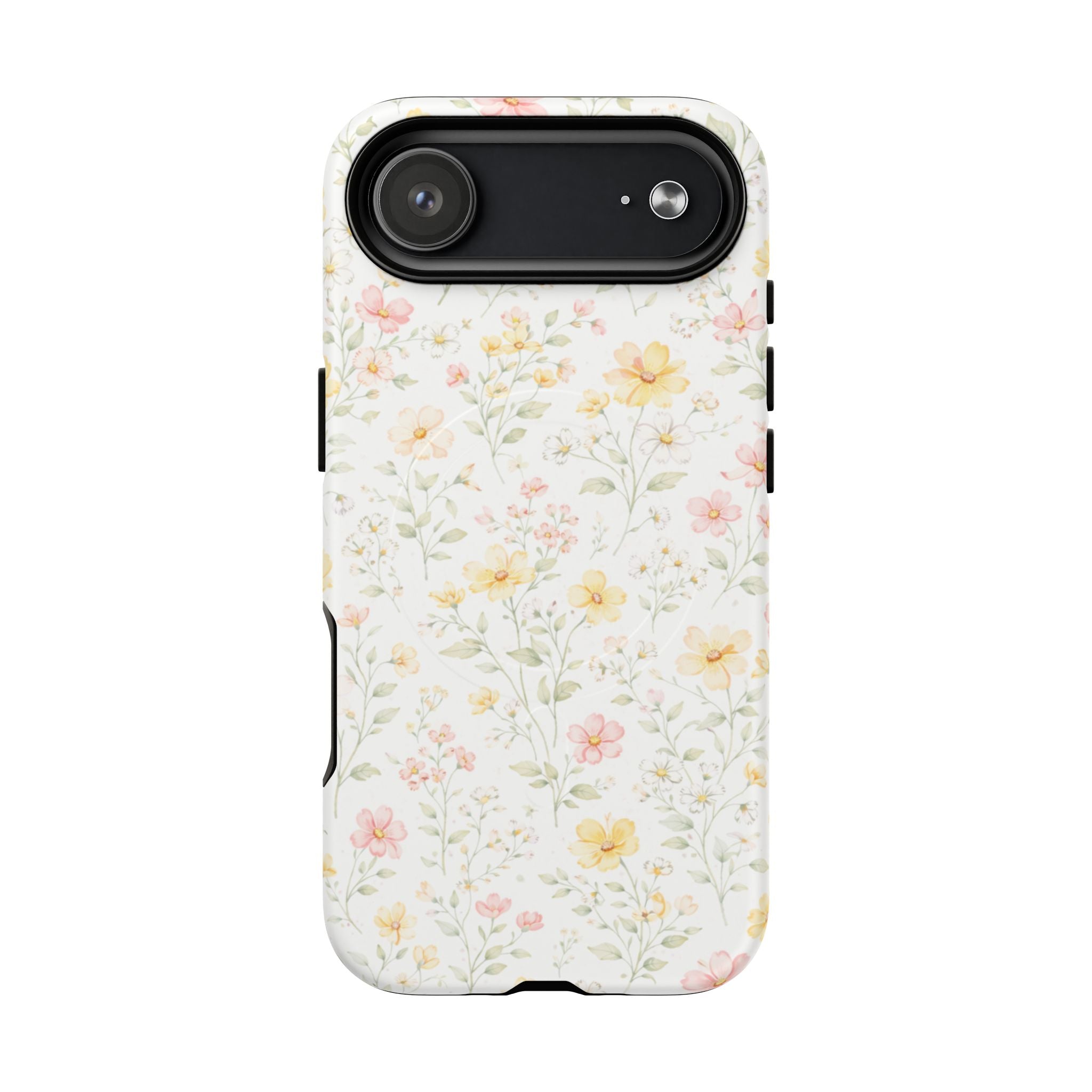 Floral Meadow Tough Magnetic Phone Case | Pastel Wildflower iPhone Cover