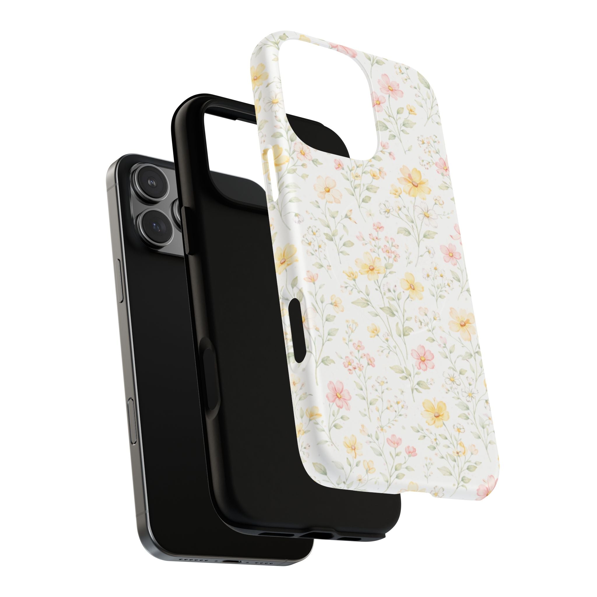 Floral Meadow Tough Magnetic Phone Case | Pastel Wildflower iPhone Cover
