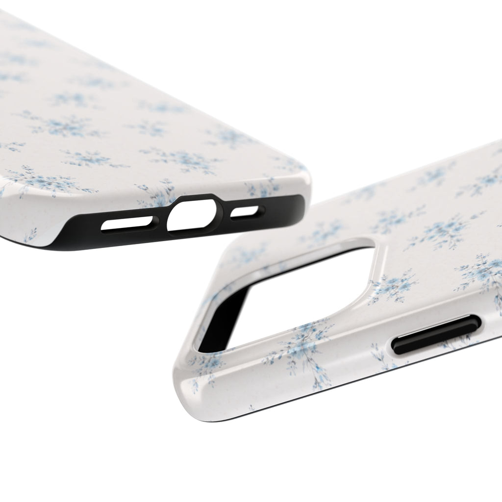 Blue Floral Sprig iPhone Case | Tough Phone Case