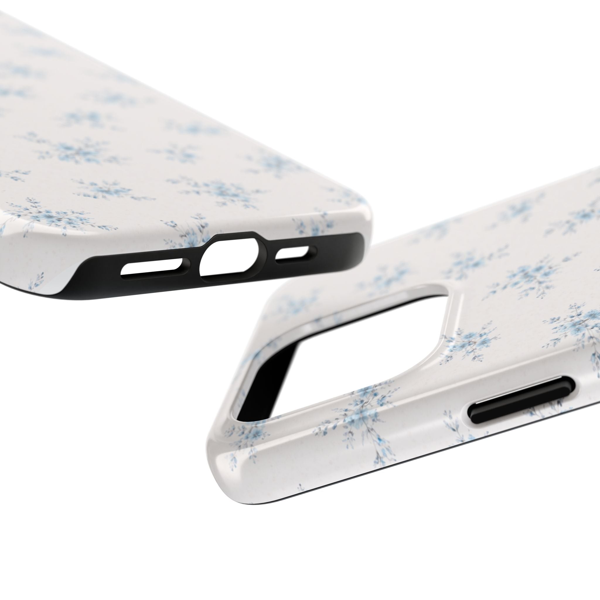 Blue Floral Sprig iPhone Case | Tough Phone Case