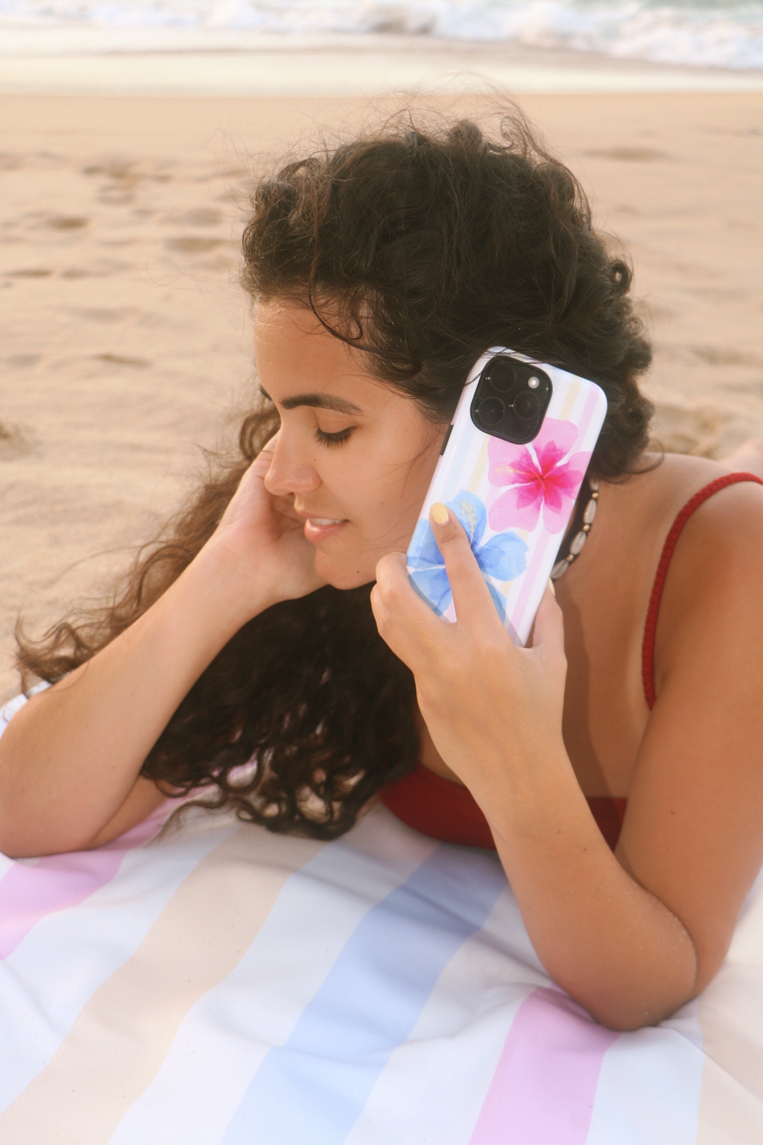 Floral Hibiscus iPhone Case – MagSafe Compatible