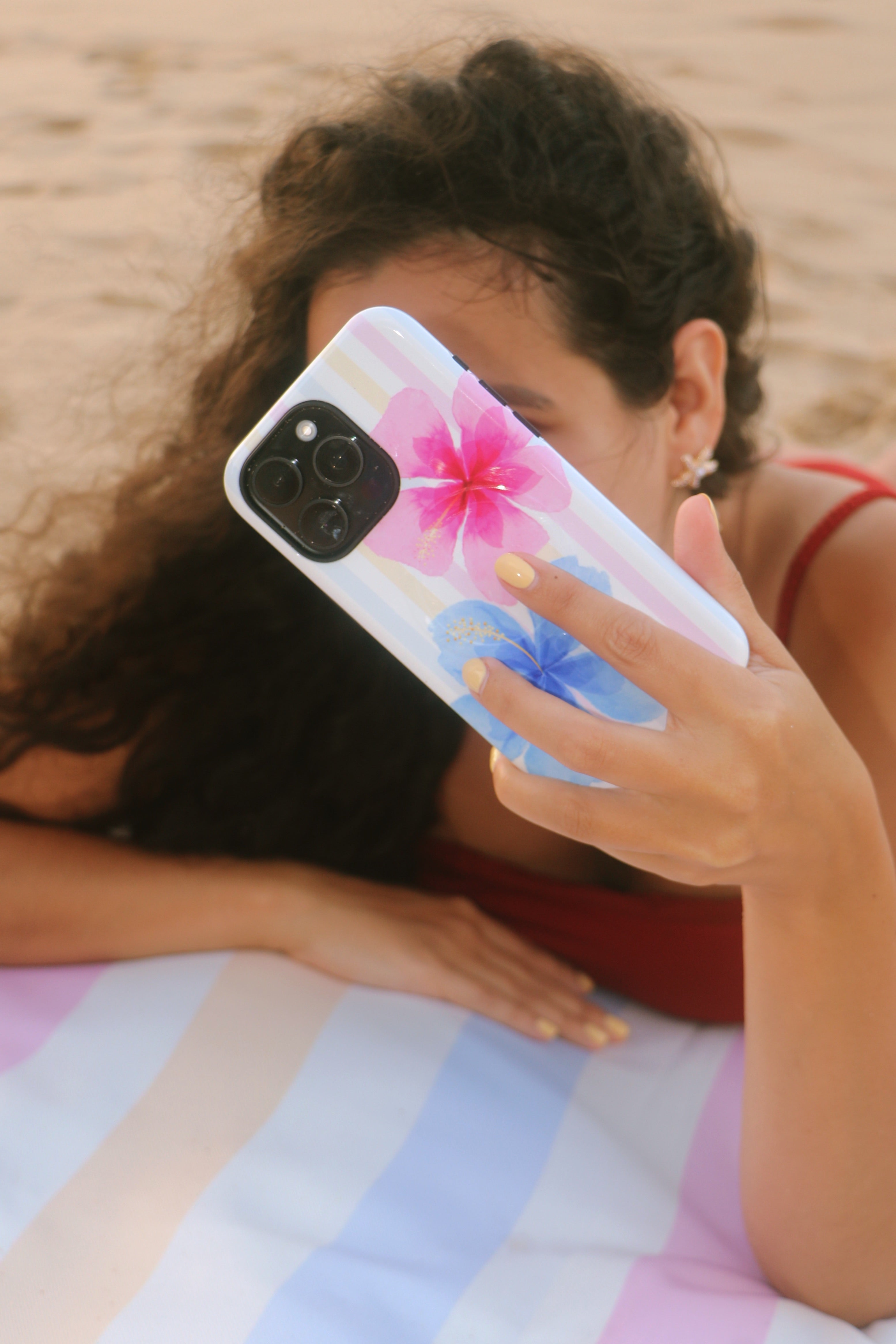 Floral Hibiscus iPhone Case – MagSafe Compatible