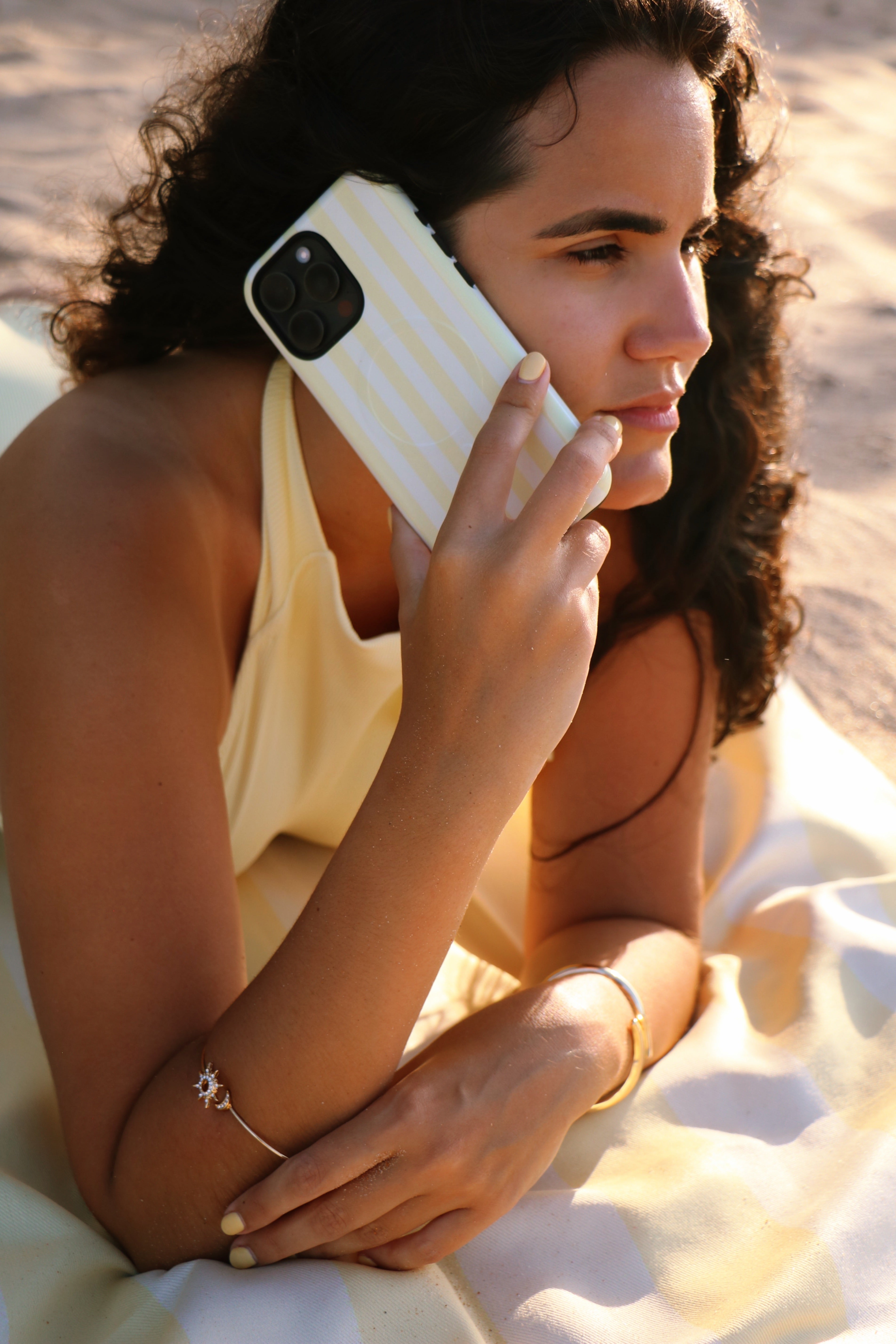 Butter Yellow MagSafe iPhone Case – Dual-Layer Protective Cover