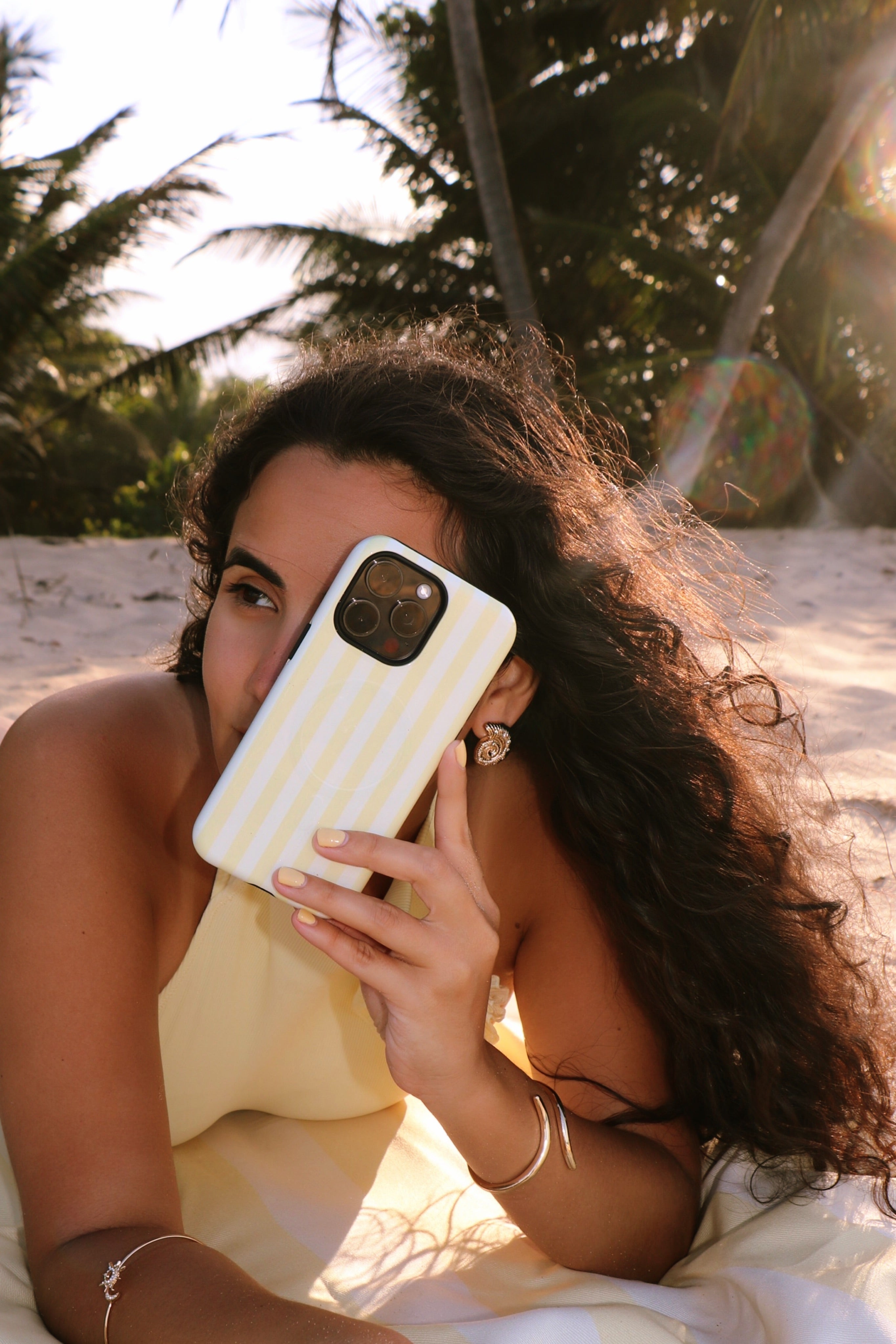 Butter Yellow MagSafe iPhone Case – Dual-Layer Protective Cover